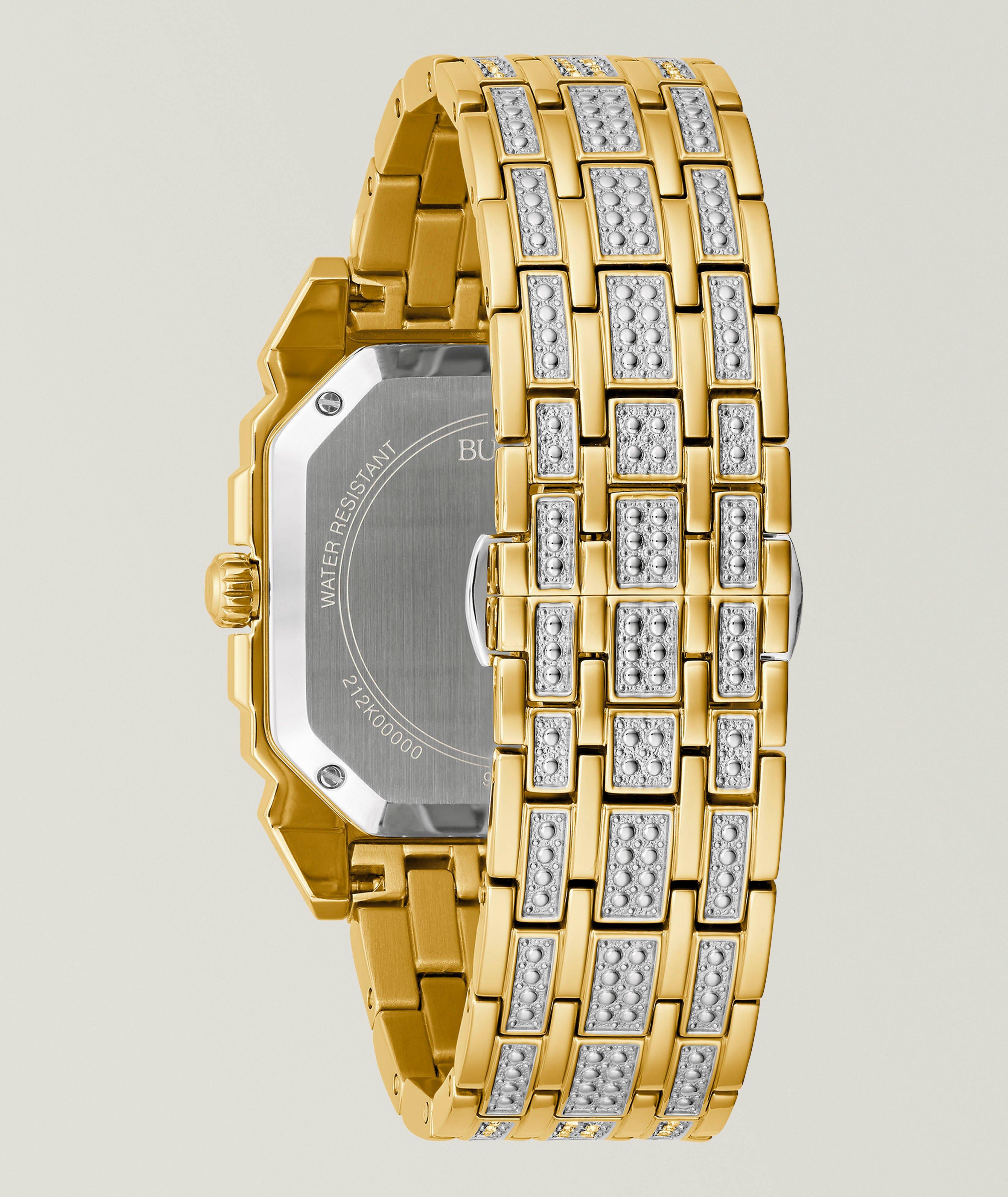 Montre en acier inoxydable à détails en cristal, collection Octava image 2