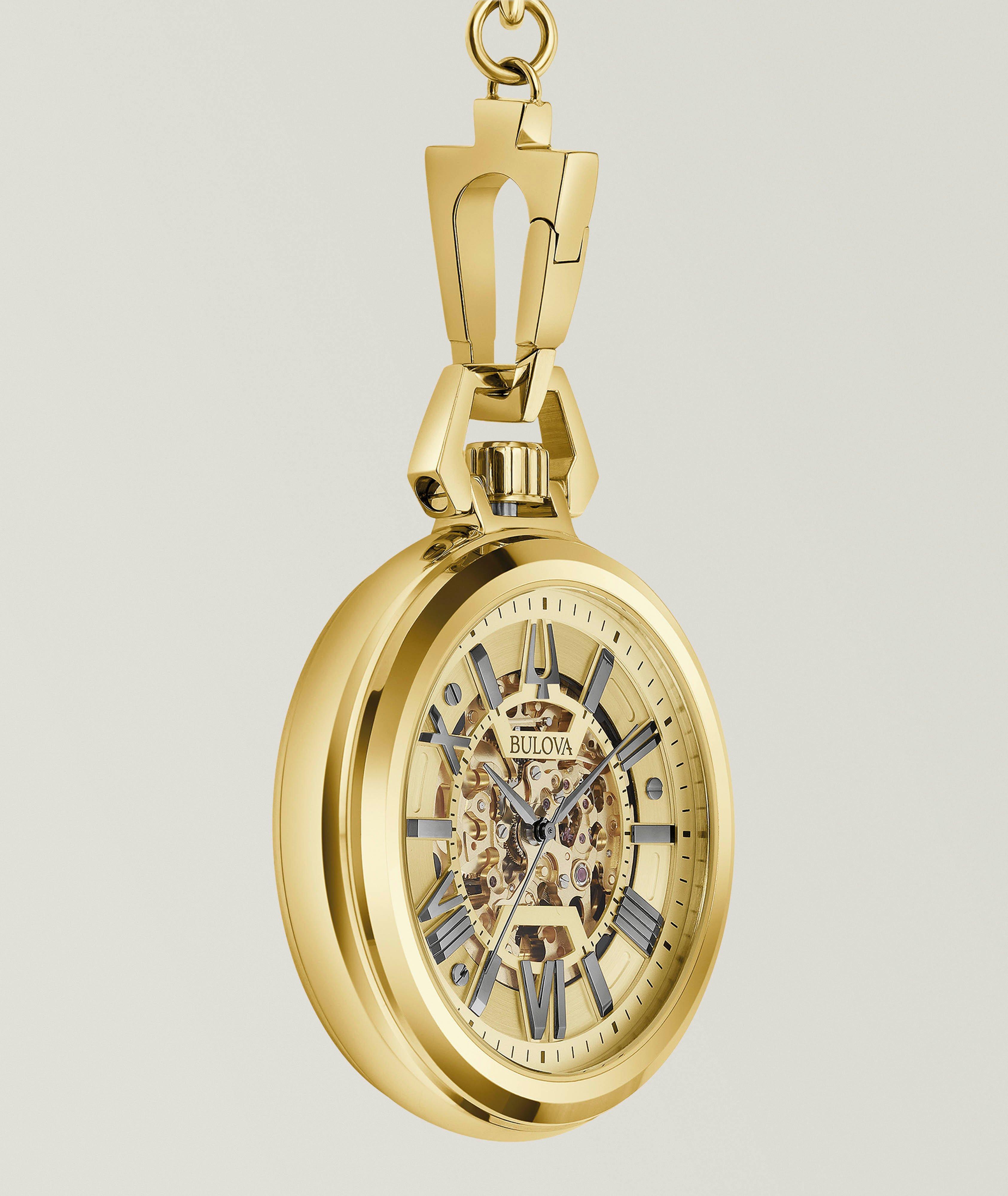 Sutton Goldtone Stainless Steel Pocket Watch image 1