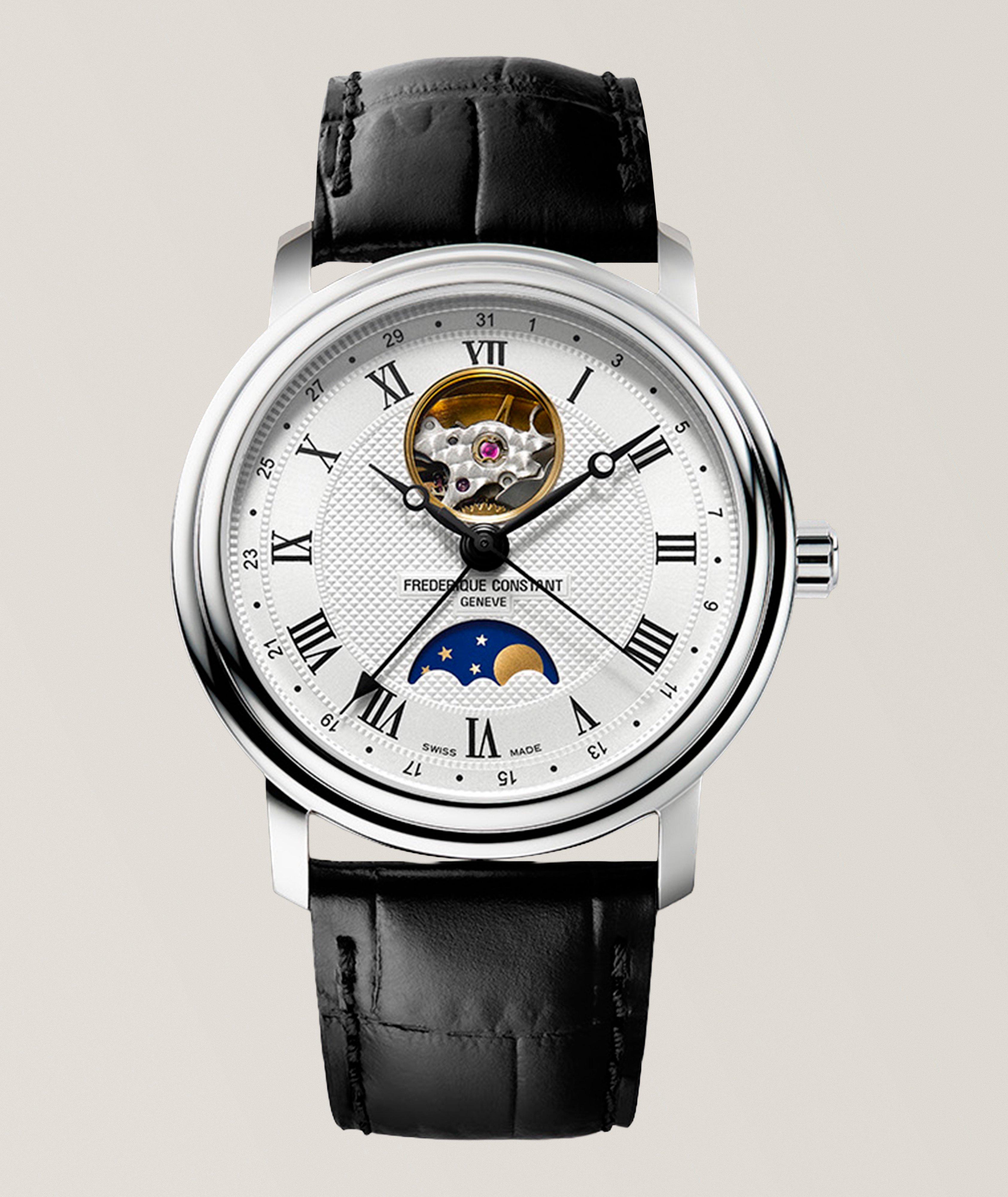 Montre Heartbeat avec indication des phases de la lune, collection classique image 3