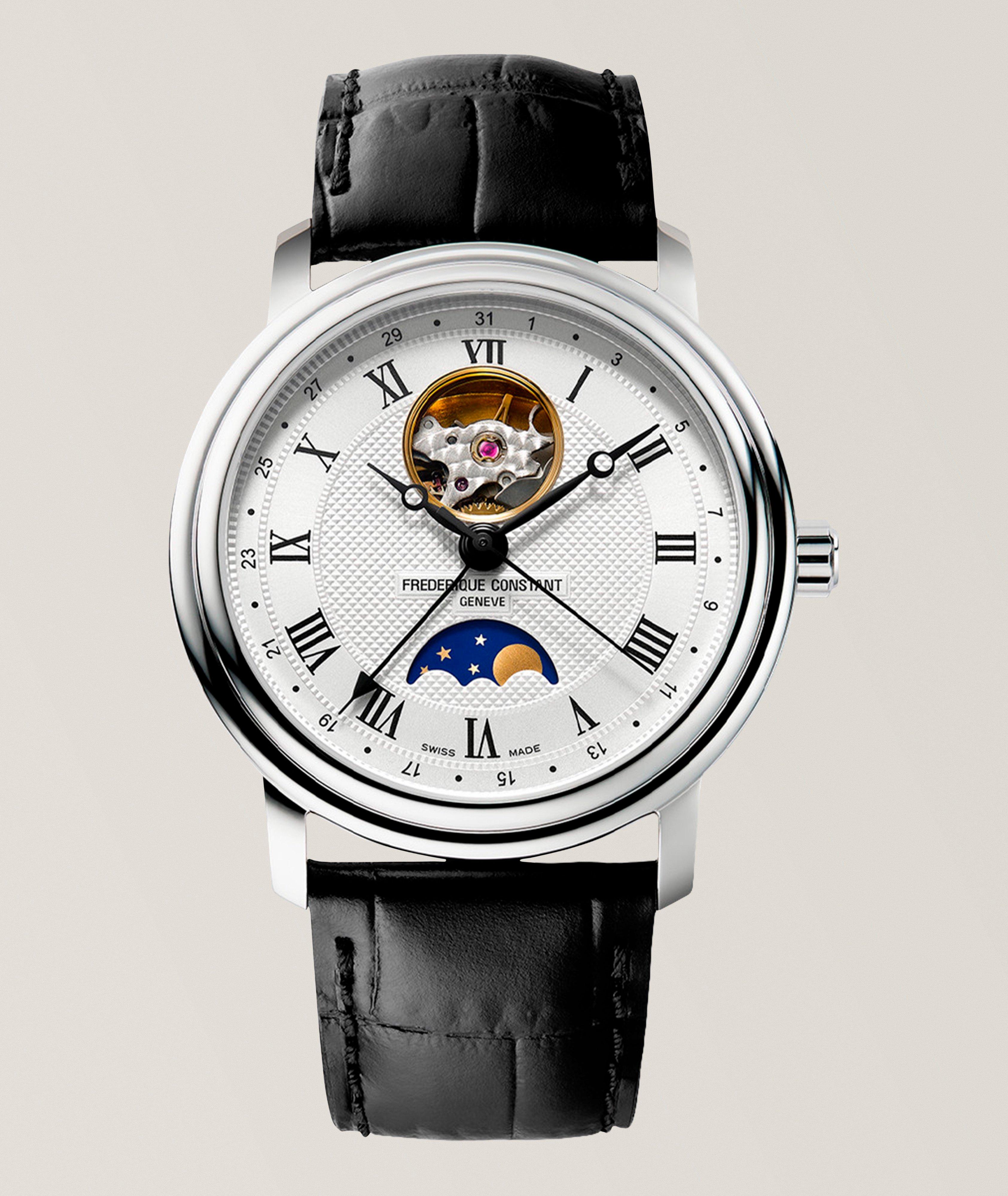 Frederique Constant Montre Heartbeat avec indication des phases de la lune, collection classique