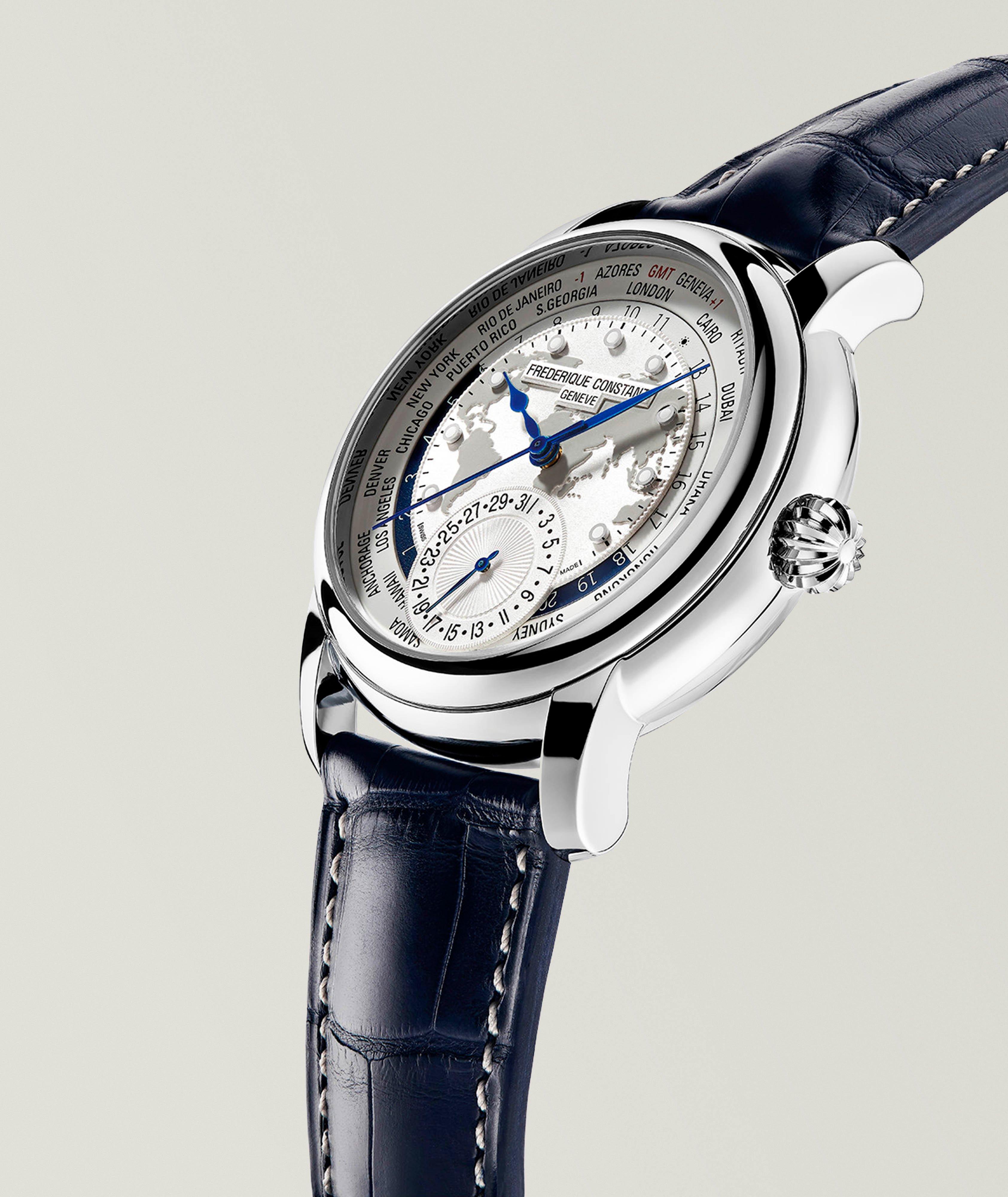 Montre Worldtimer avec bracelet en cuir, collection Manufacture image 1