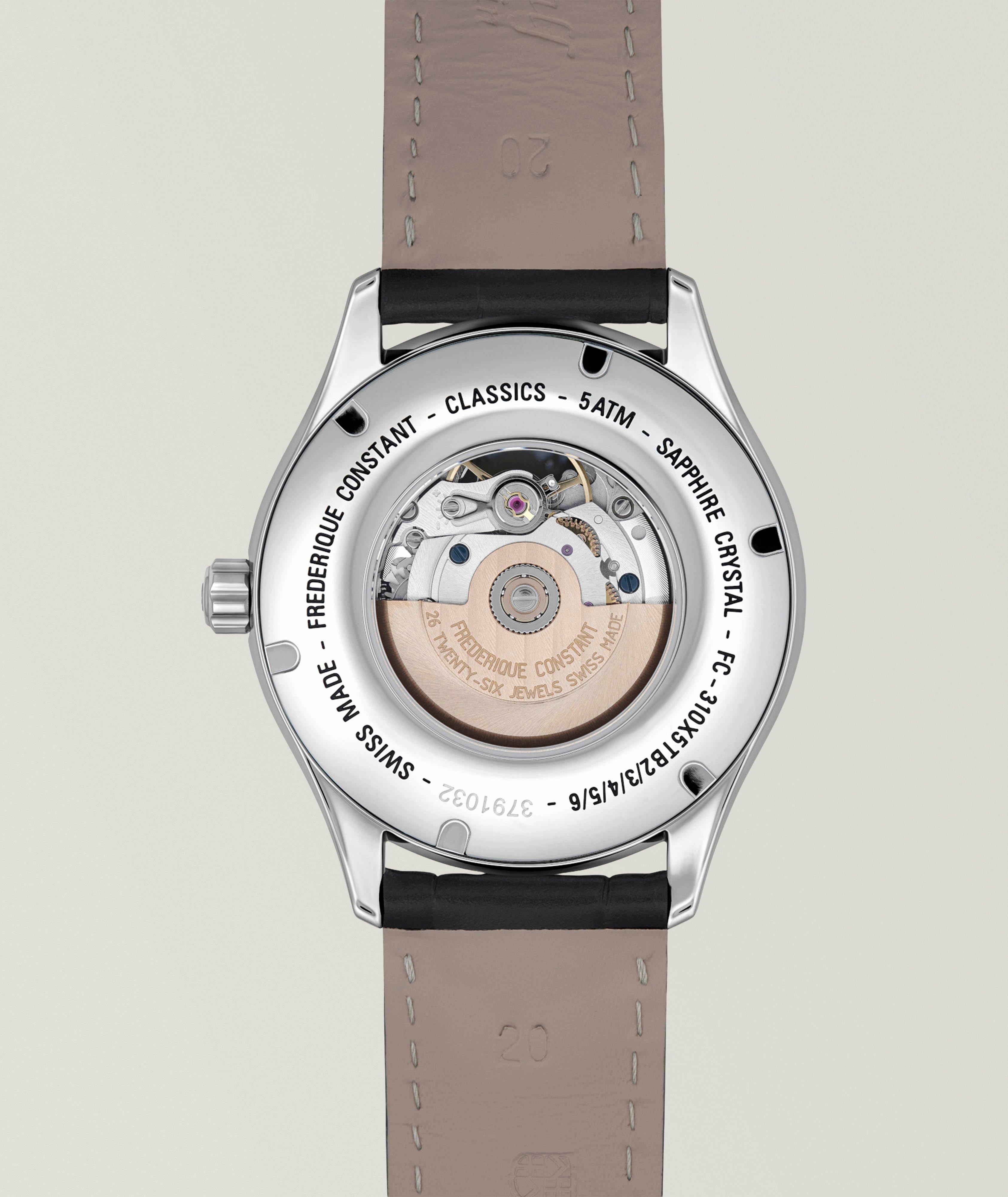 Classics Heart Beat Automatic Leather Watch  image 2
