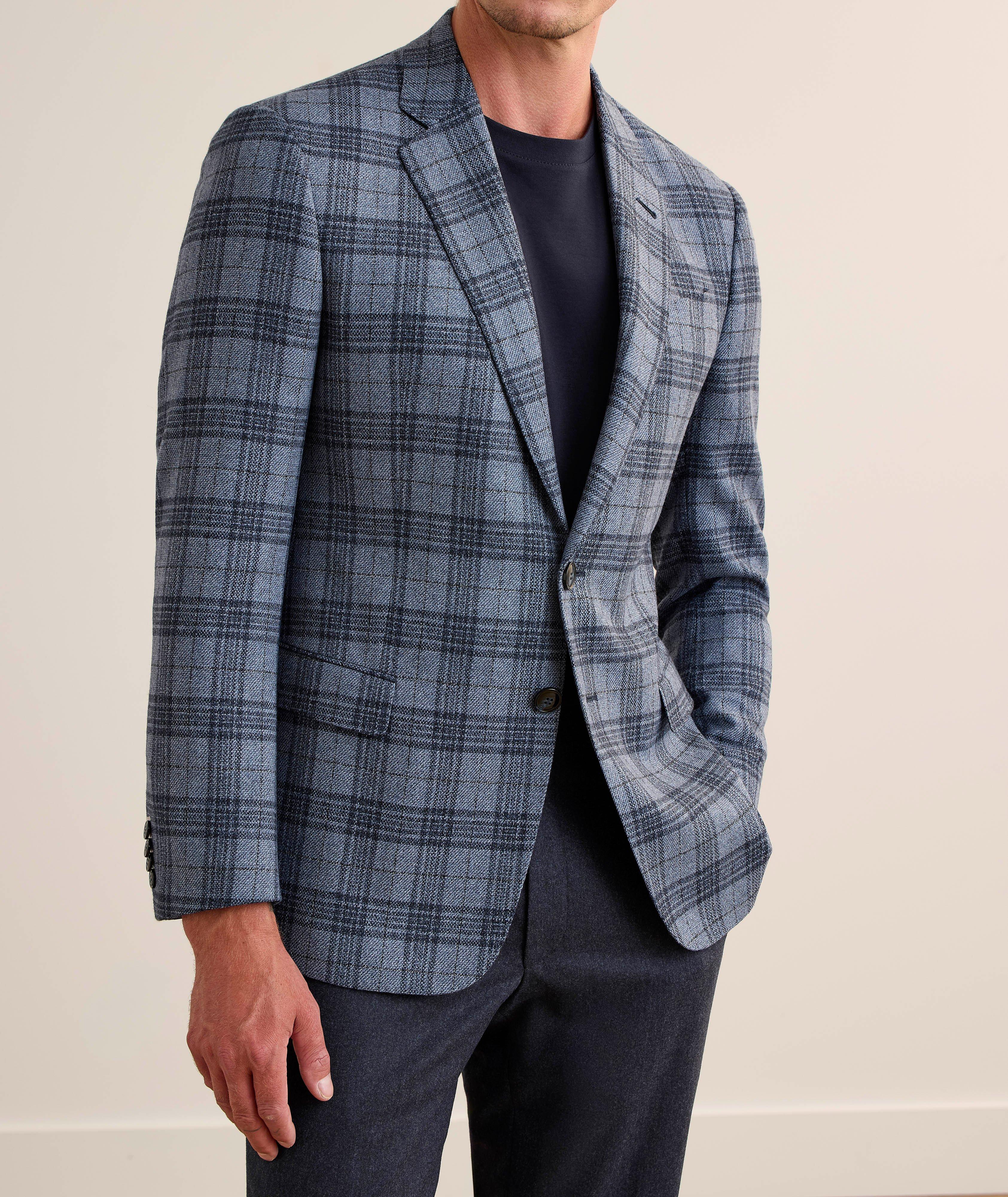 Plaid Virgin Wool-Cashmere Sport Jacket image 1