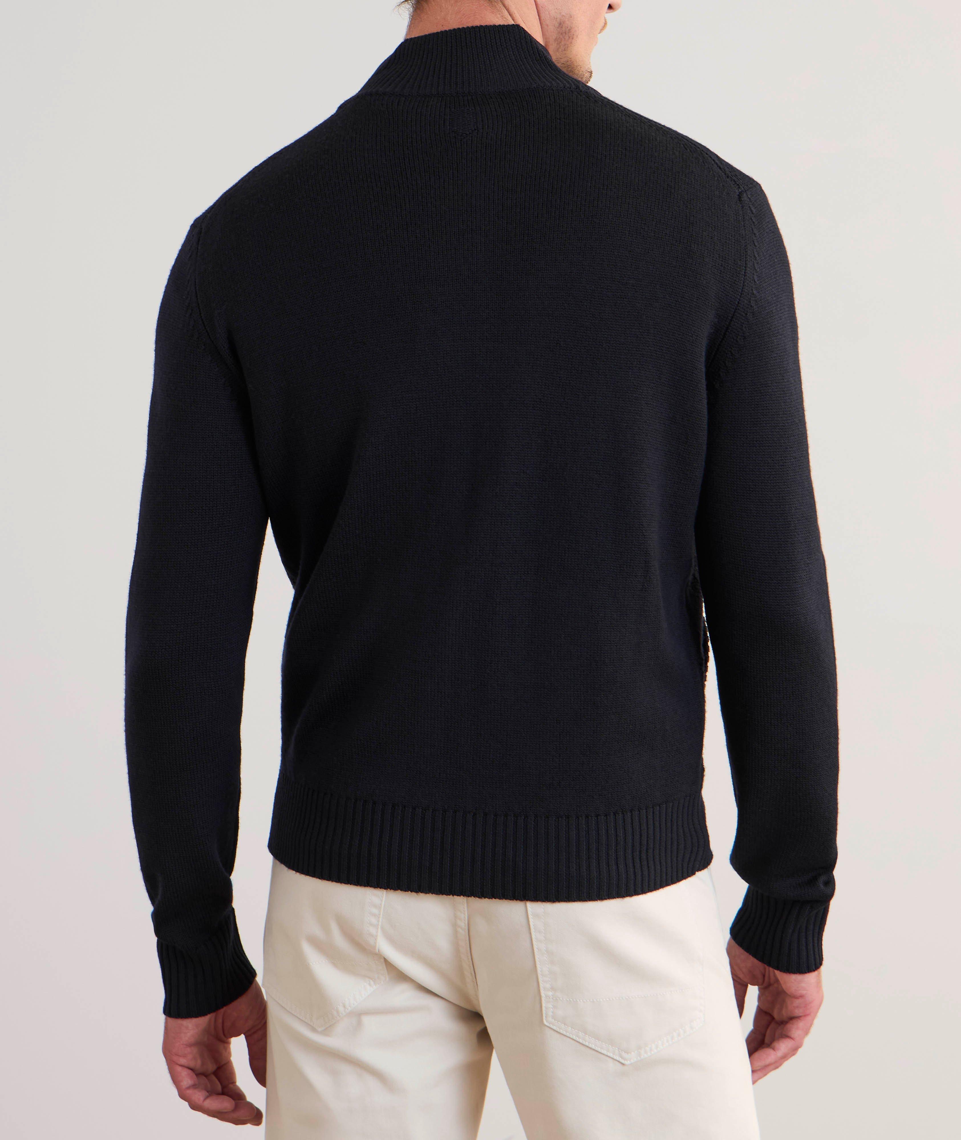 Cardigan en laine mérinos extrafine à motif losangé image 2