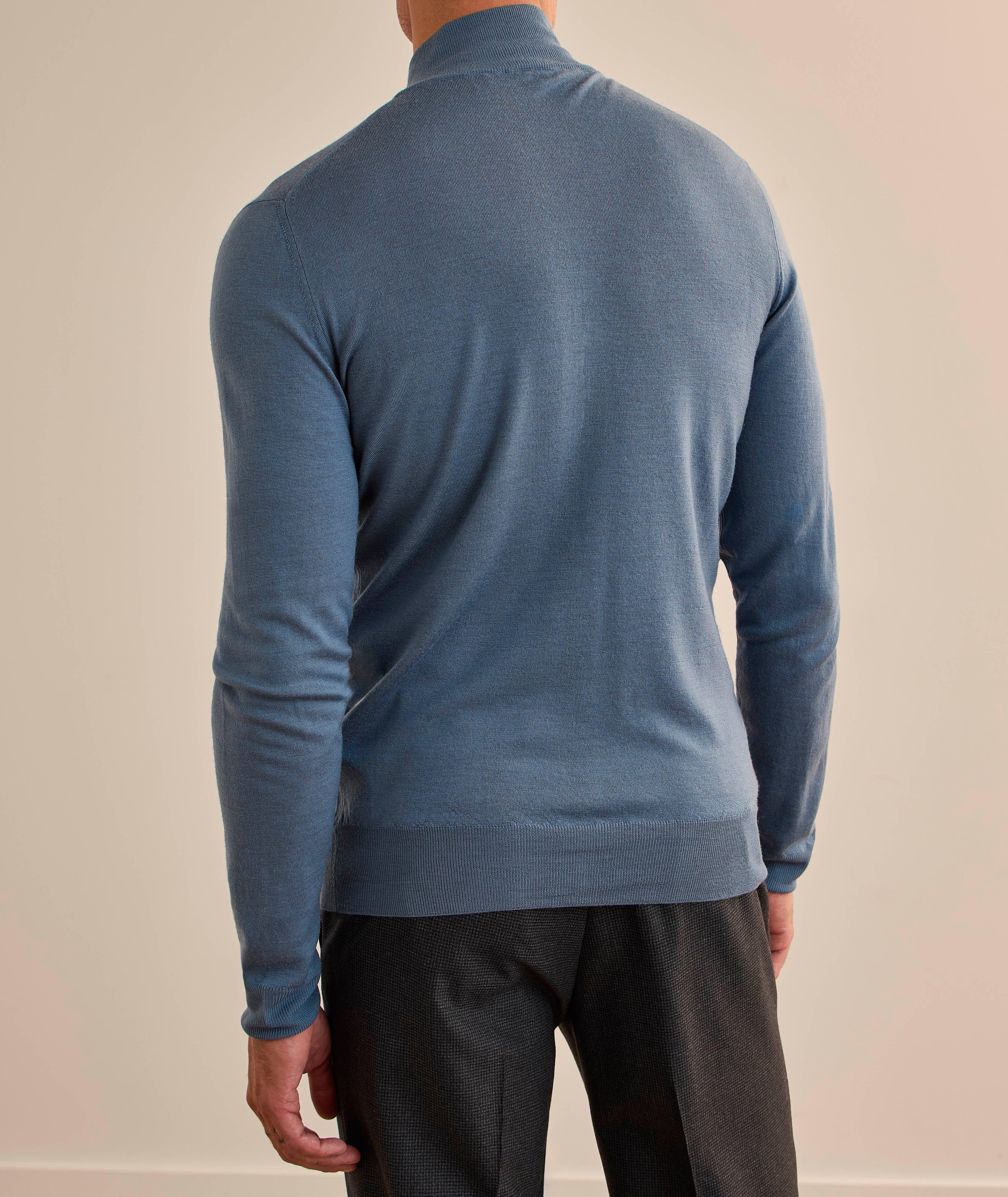 Pull en laine mérinos à fermeture zippée intégrale image 2