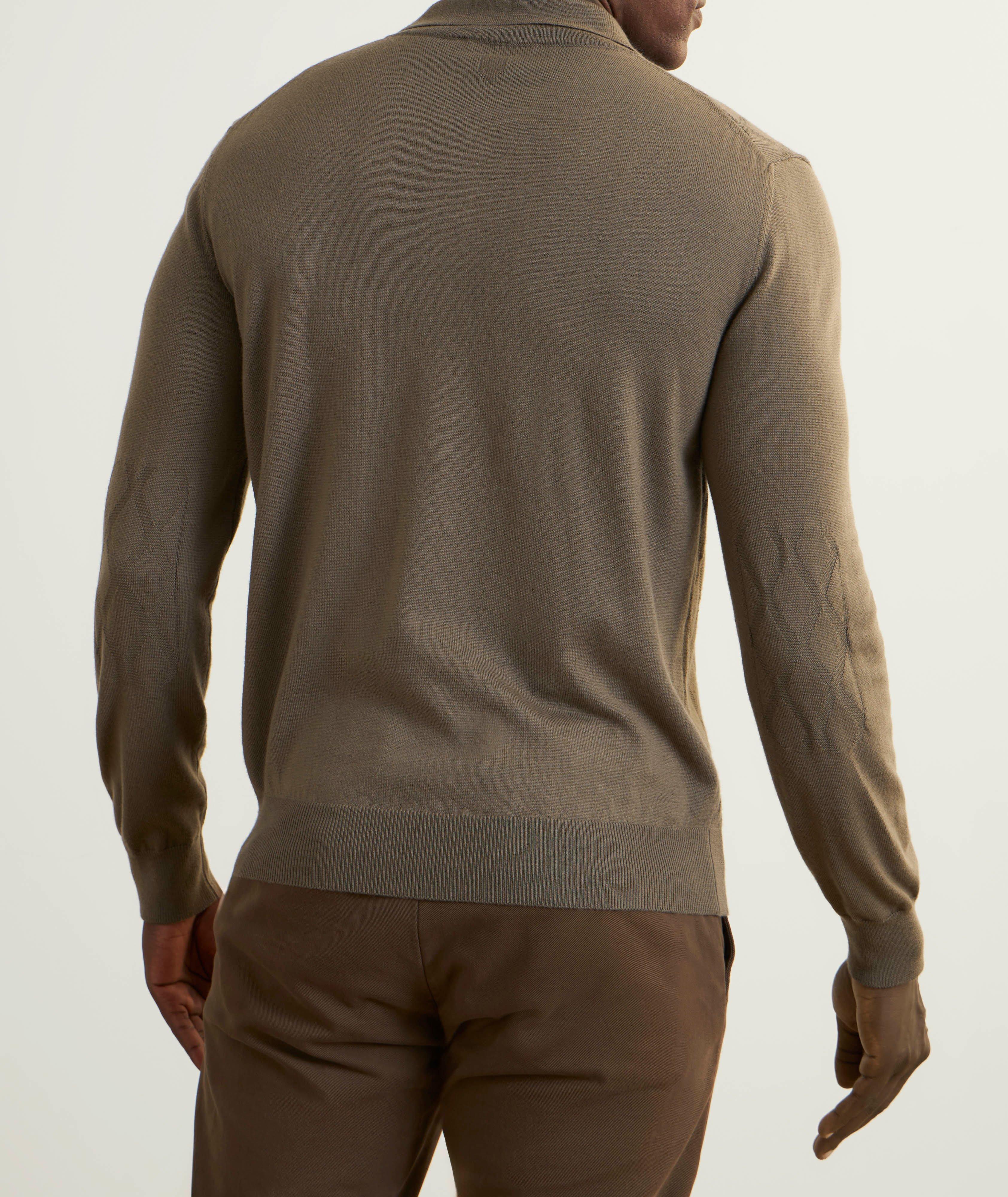 Argyle Extrafine Merino Wool Polo  image 2