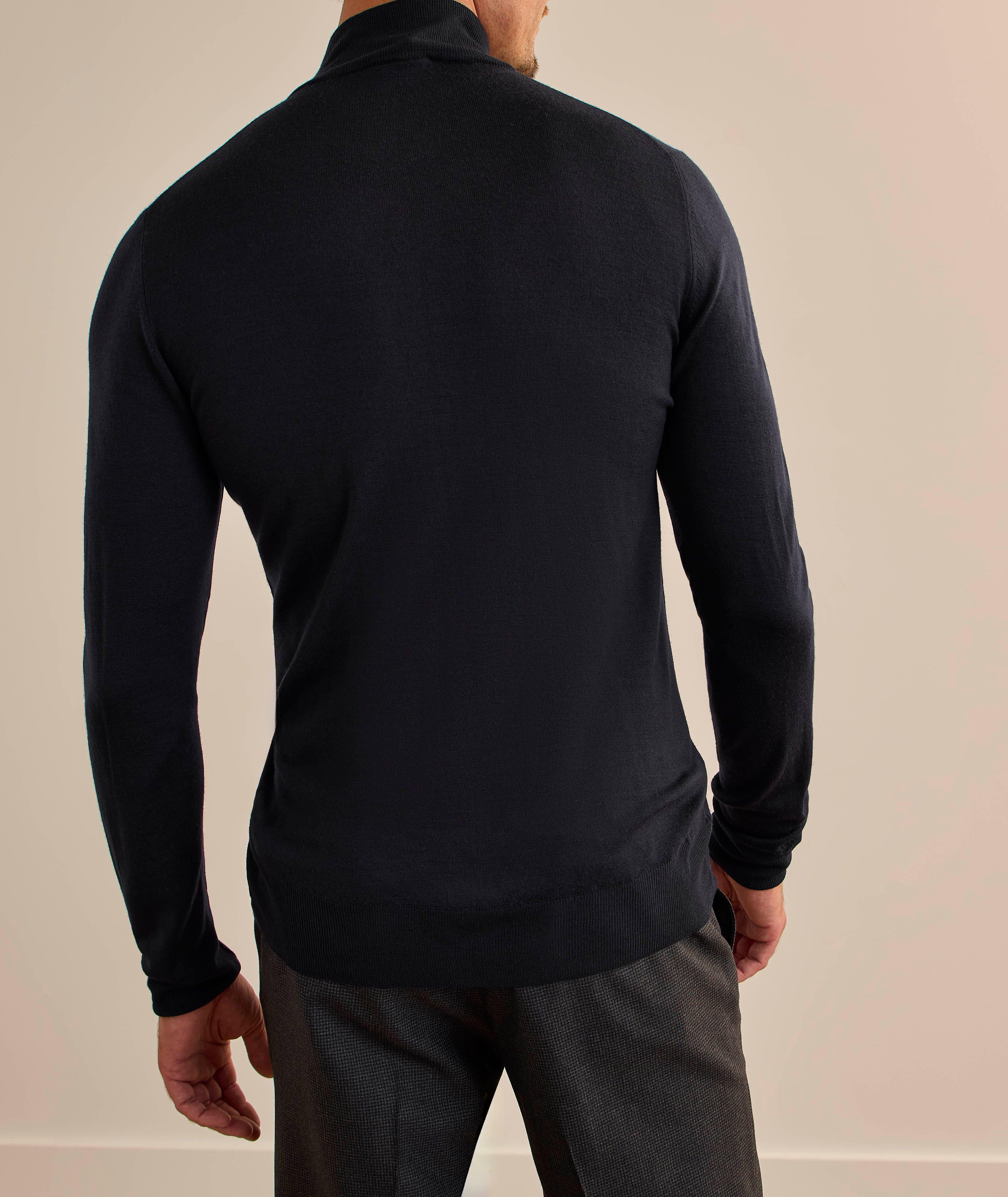 Pull en laine mérinos à fermeture zippée intégrale image 2
