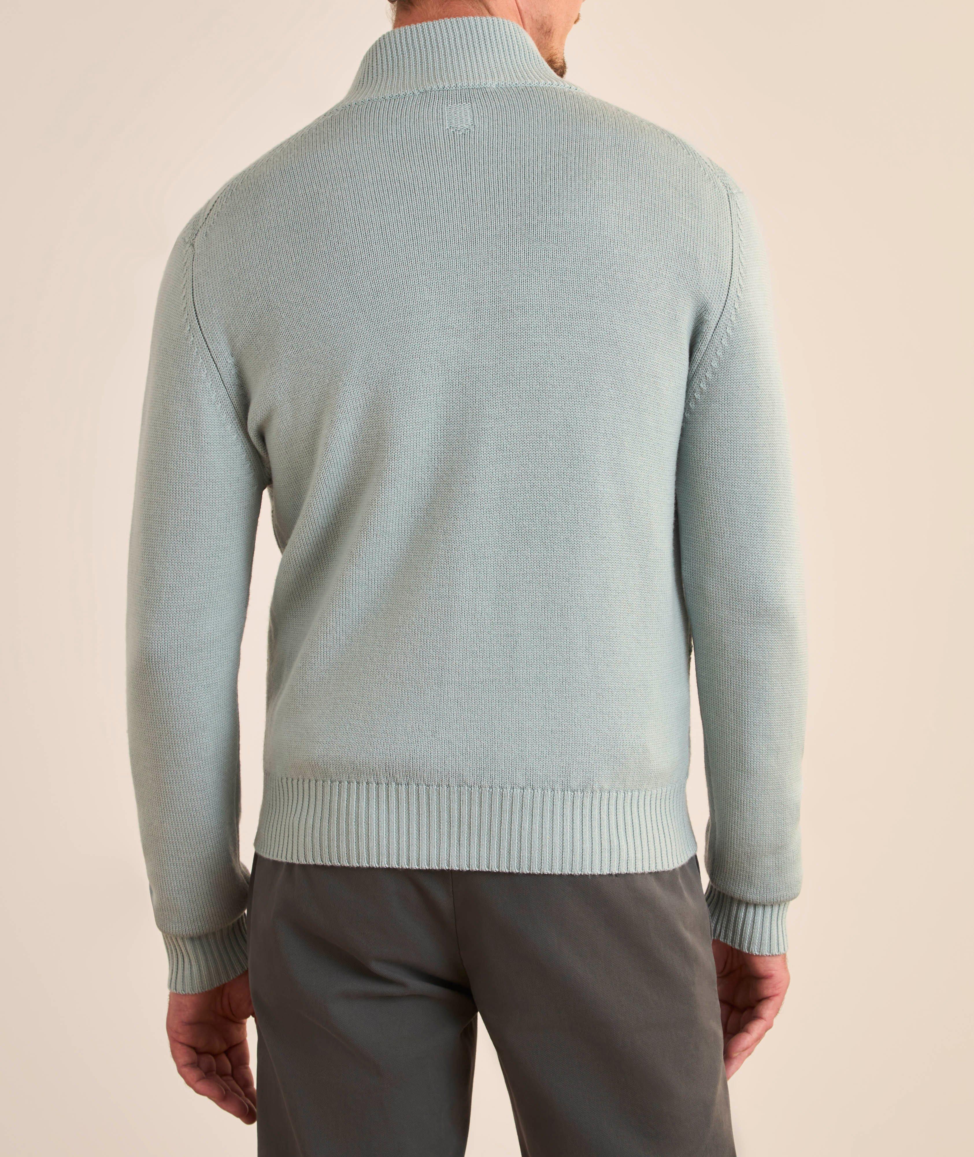 Cardigan en laine mérinos extrafine à motif losangé image 2