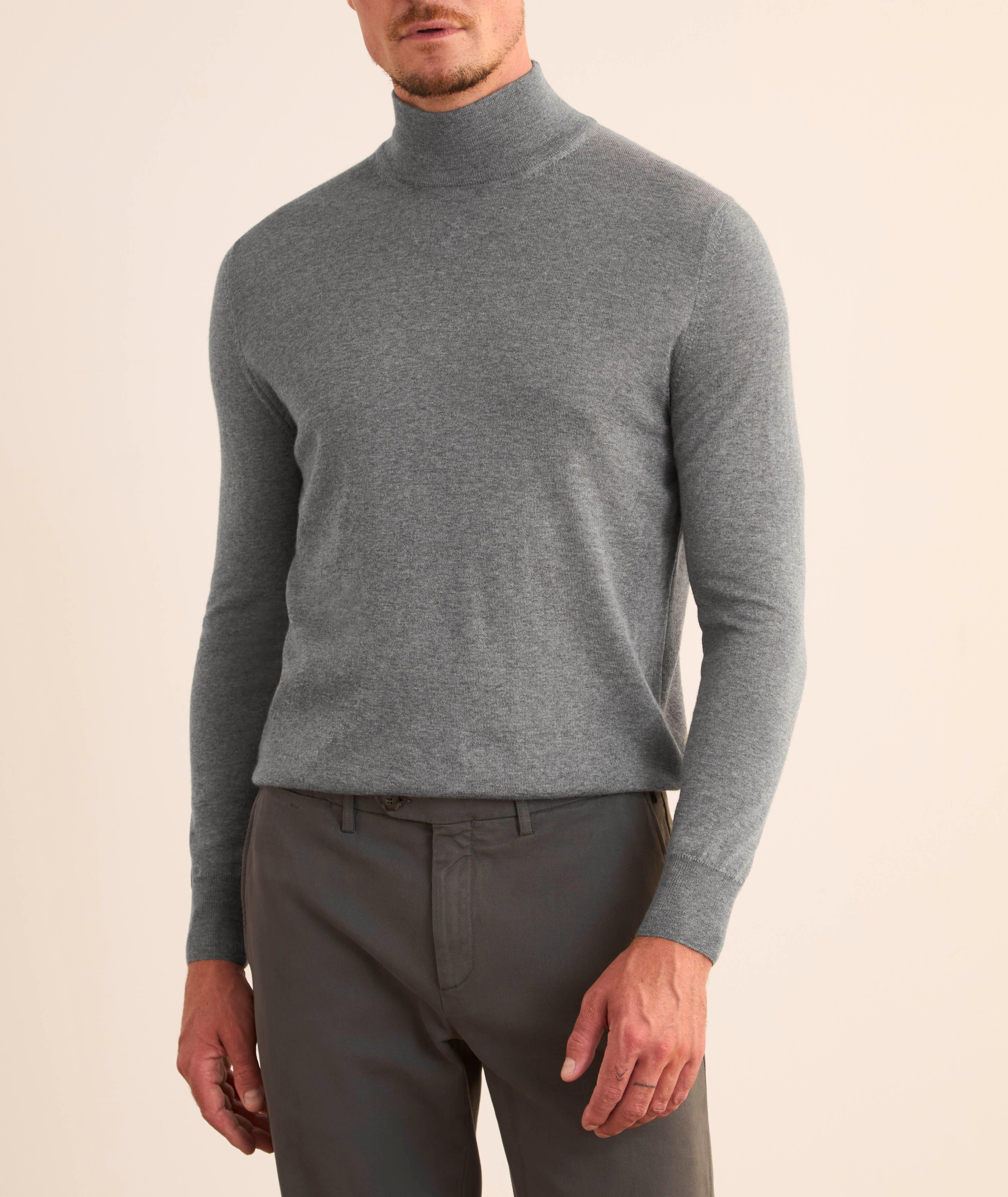 Merino Wool Mock Neck Sweater image 1