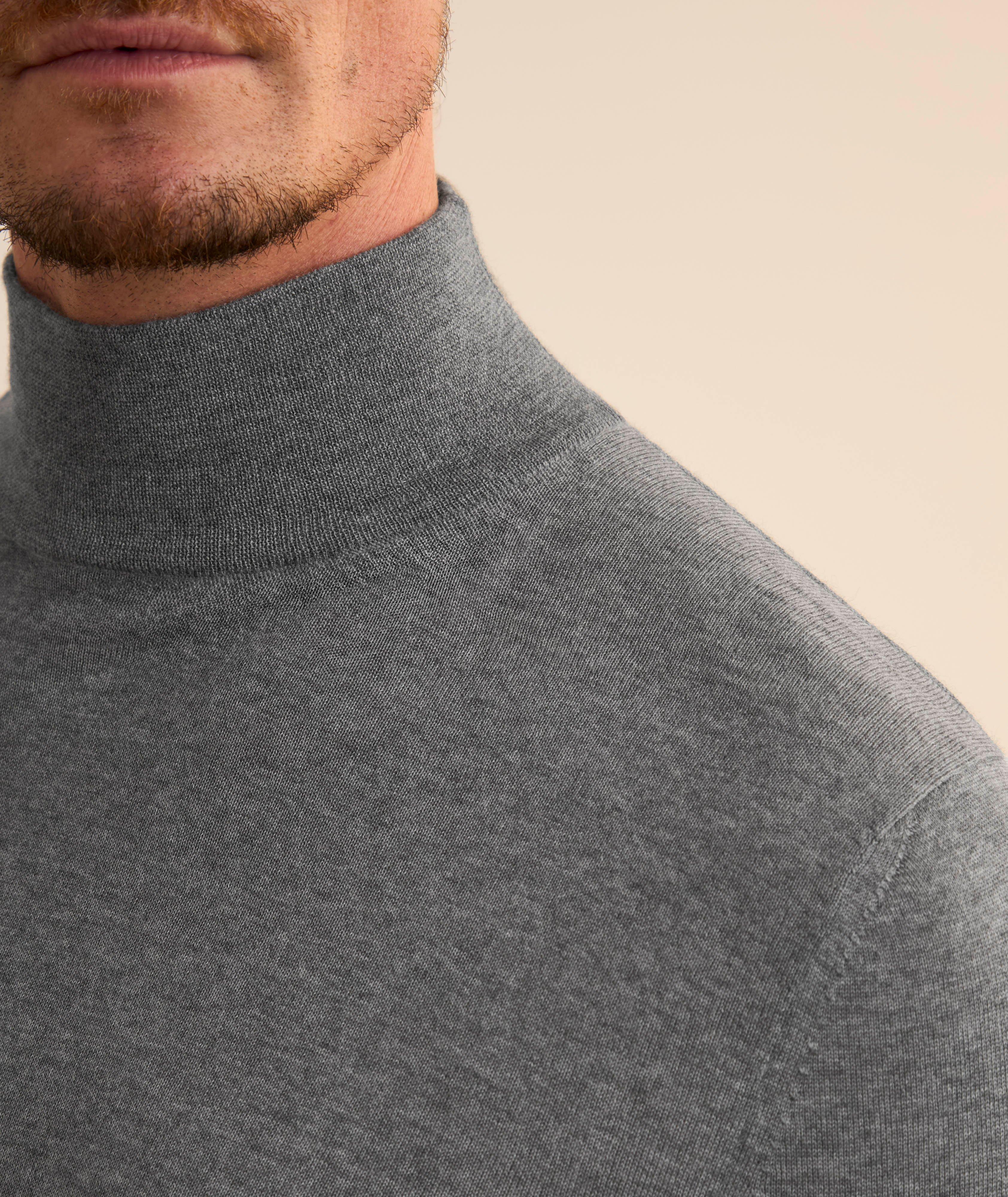 Merino Wool Mock Neck Sweater image 3