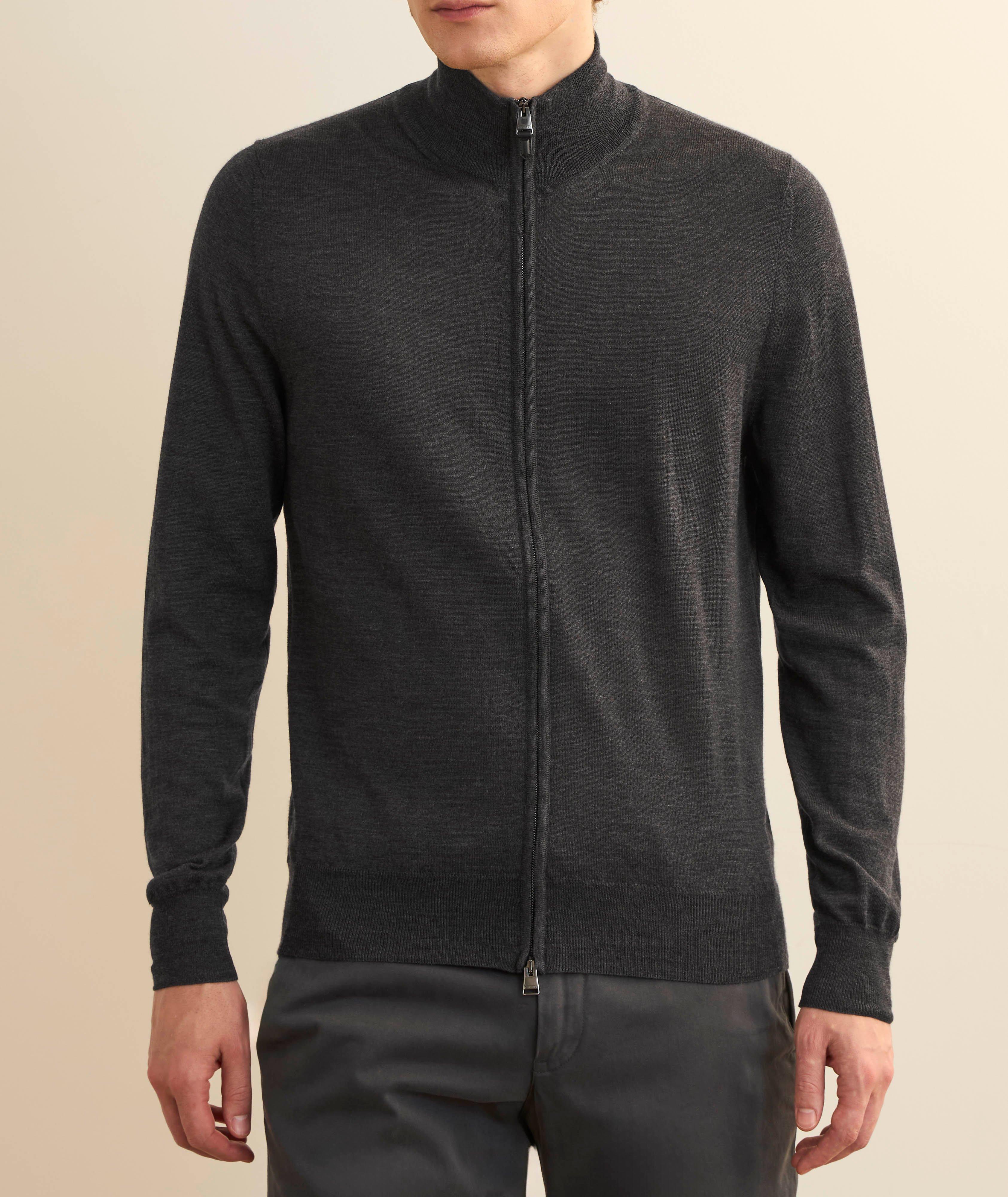 Merino Wool Full-Zip Sweater image 1