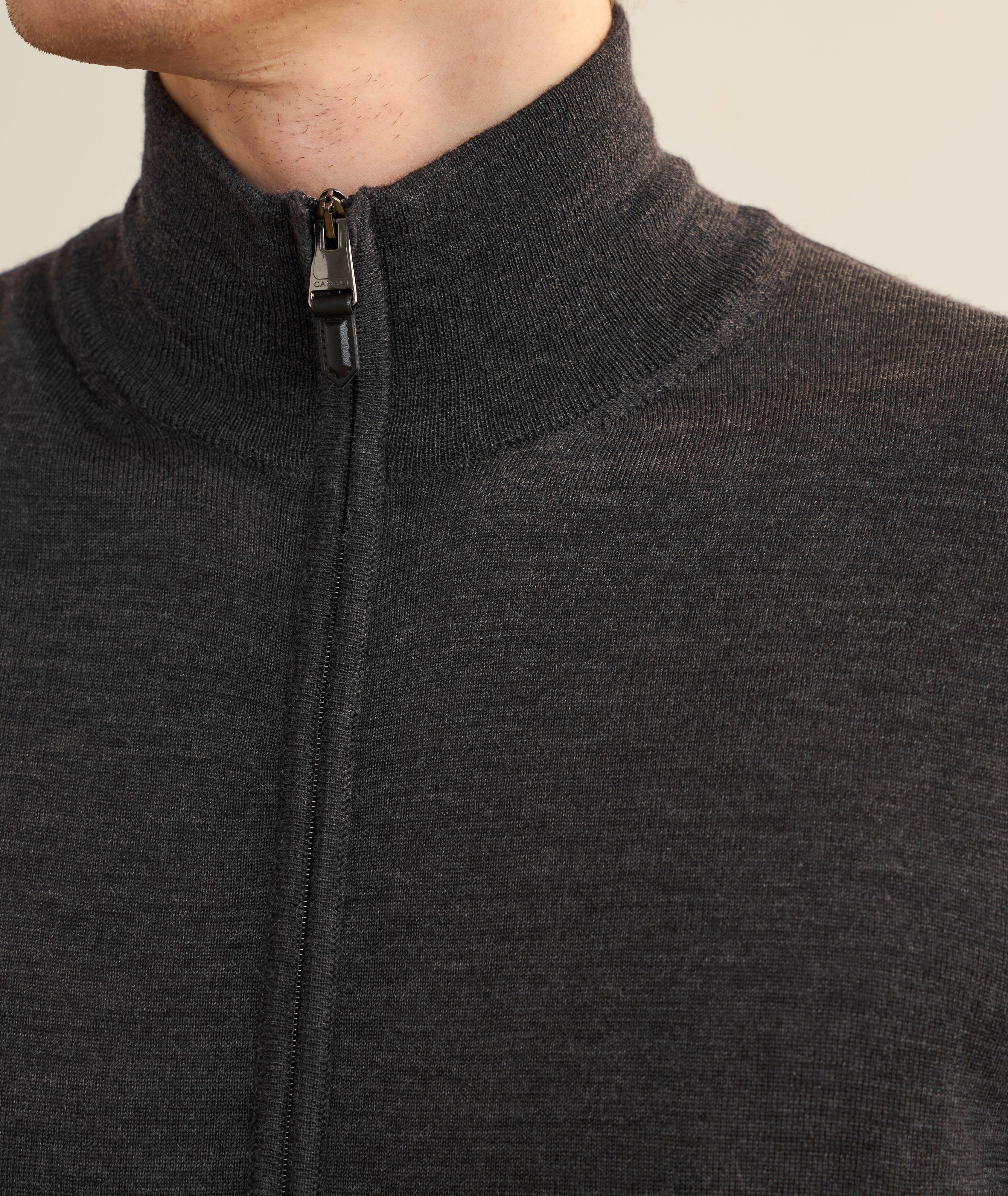 Merino Wool Full-Zip Sweater image 3