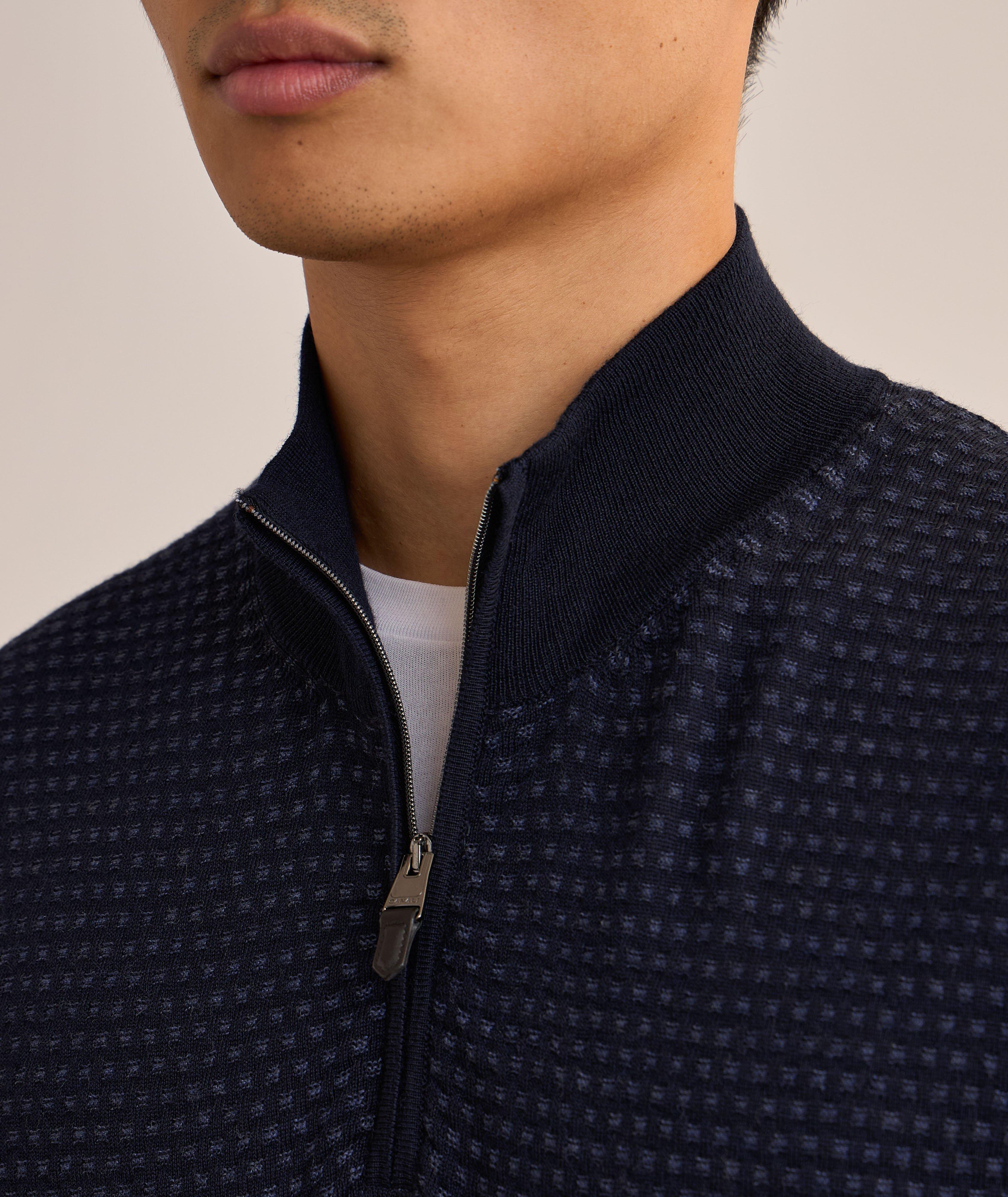 Tapestry Merino Wool Half-Zip Sweater image 3