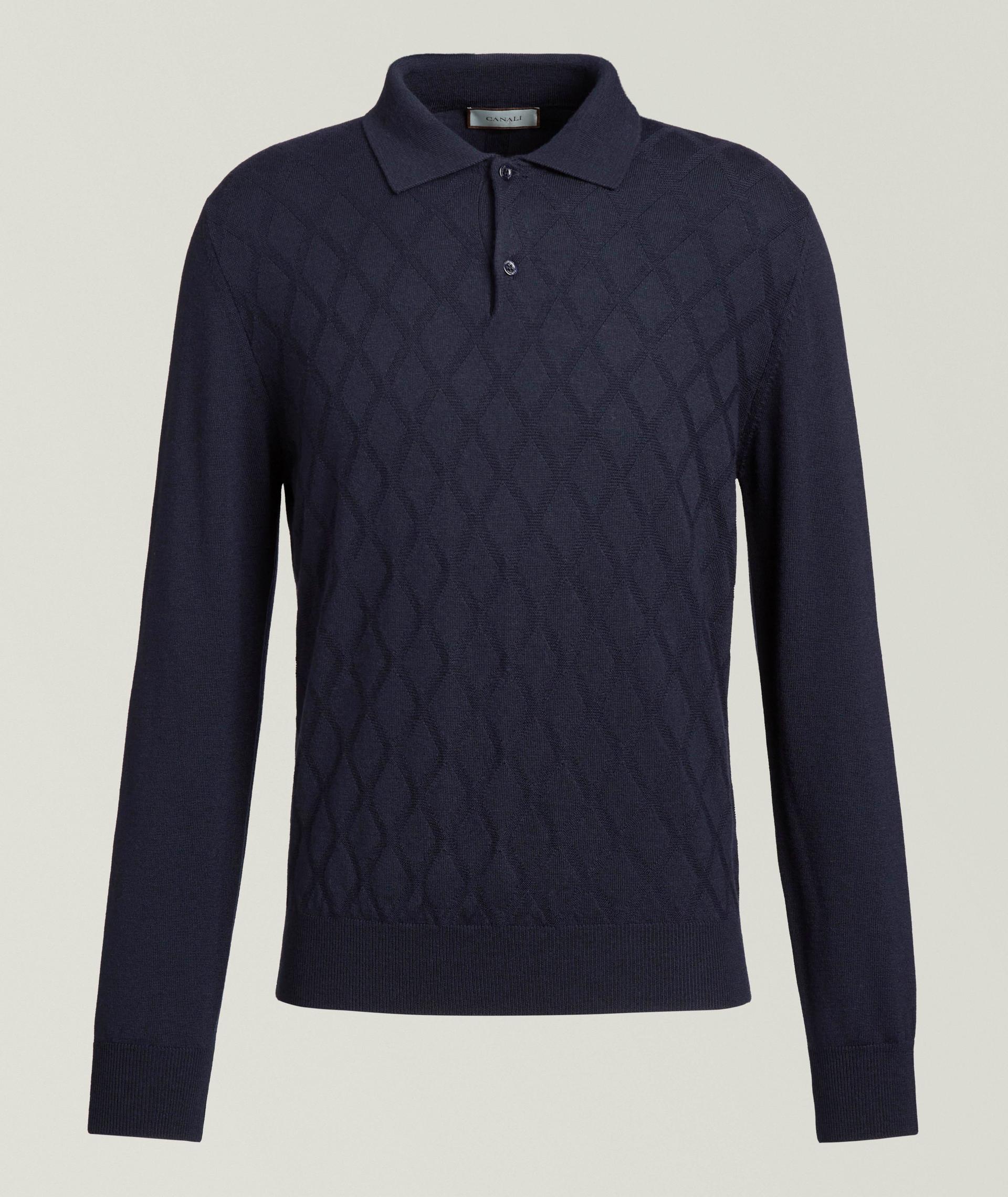 Argyle Extrafine Merino Wool Polo  image 0