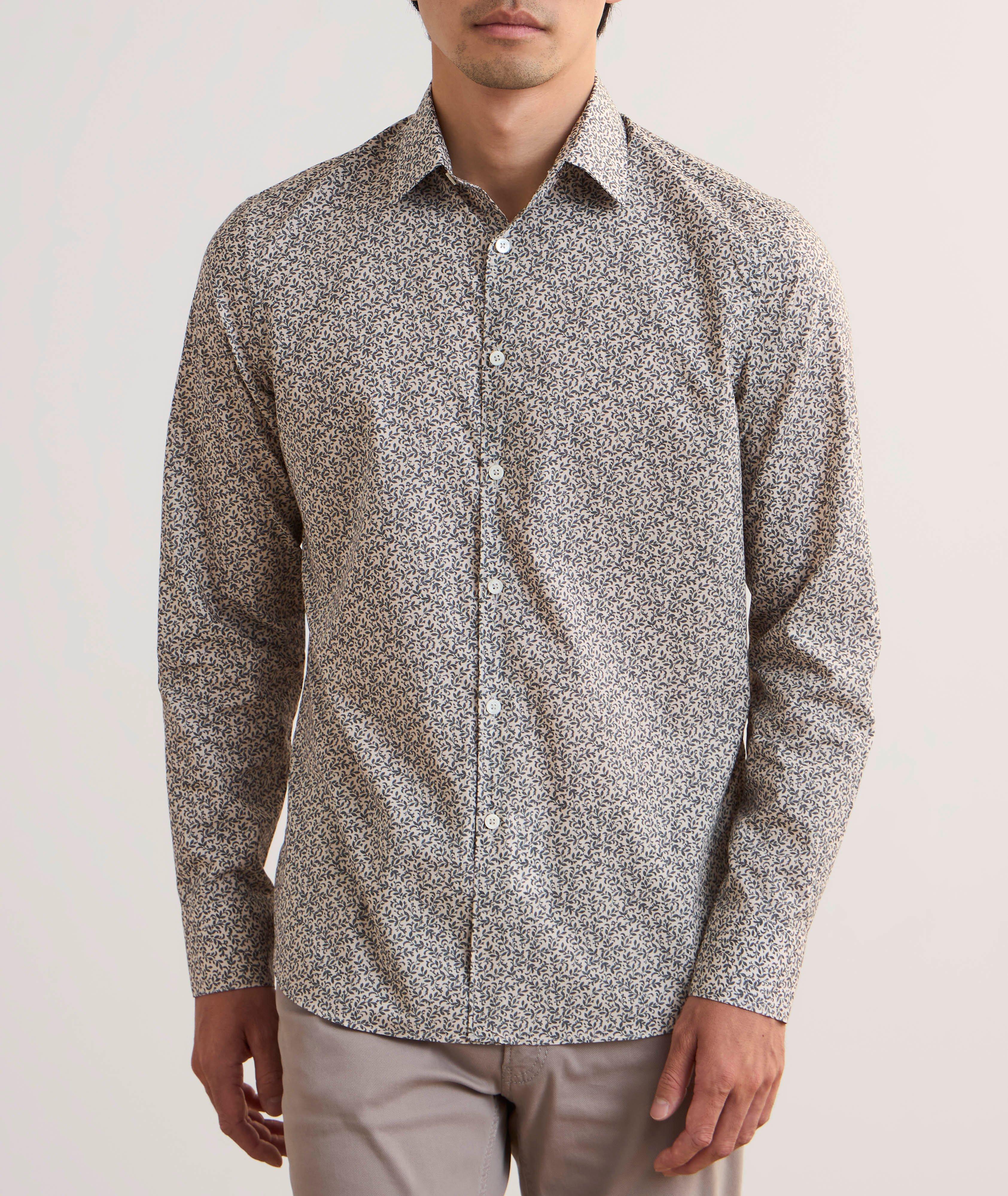 Chemise en coton et en lyocell à motif floral image 1