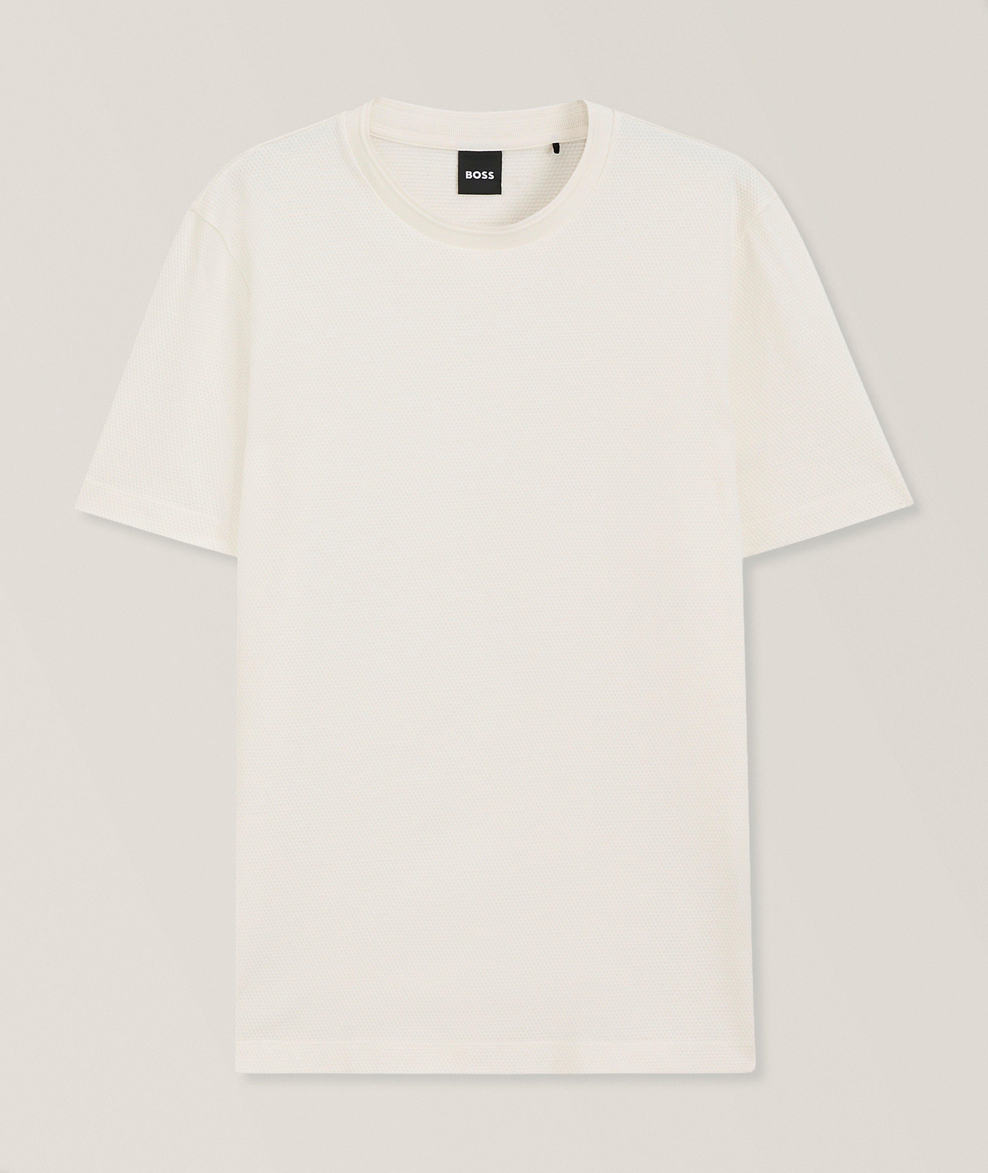 BOSS Tiburt Bubble Jacquard Cotton-Blend T-Shirt