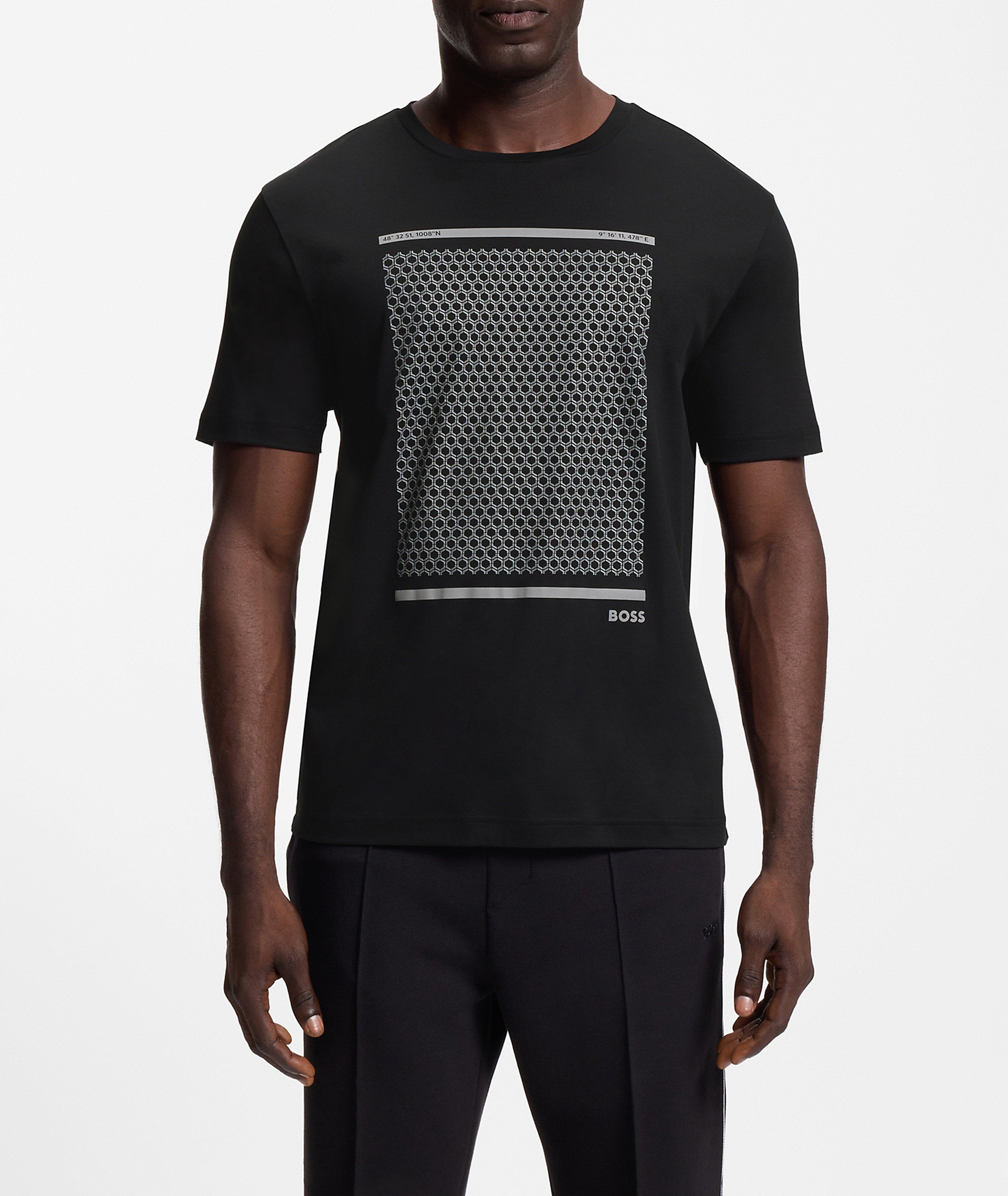 Geometric Mercerized Cotton T-Shirt image 1