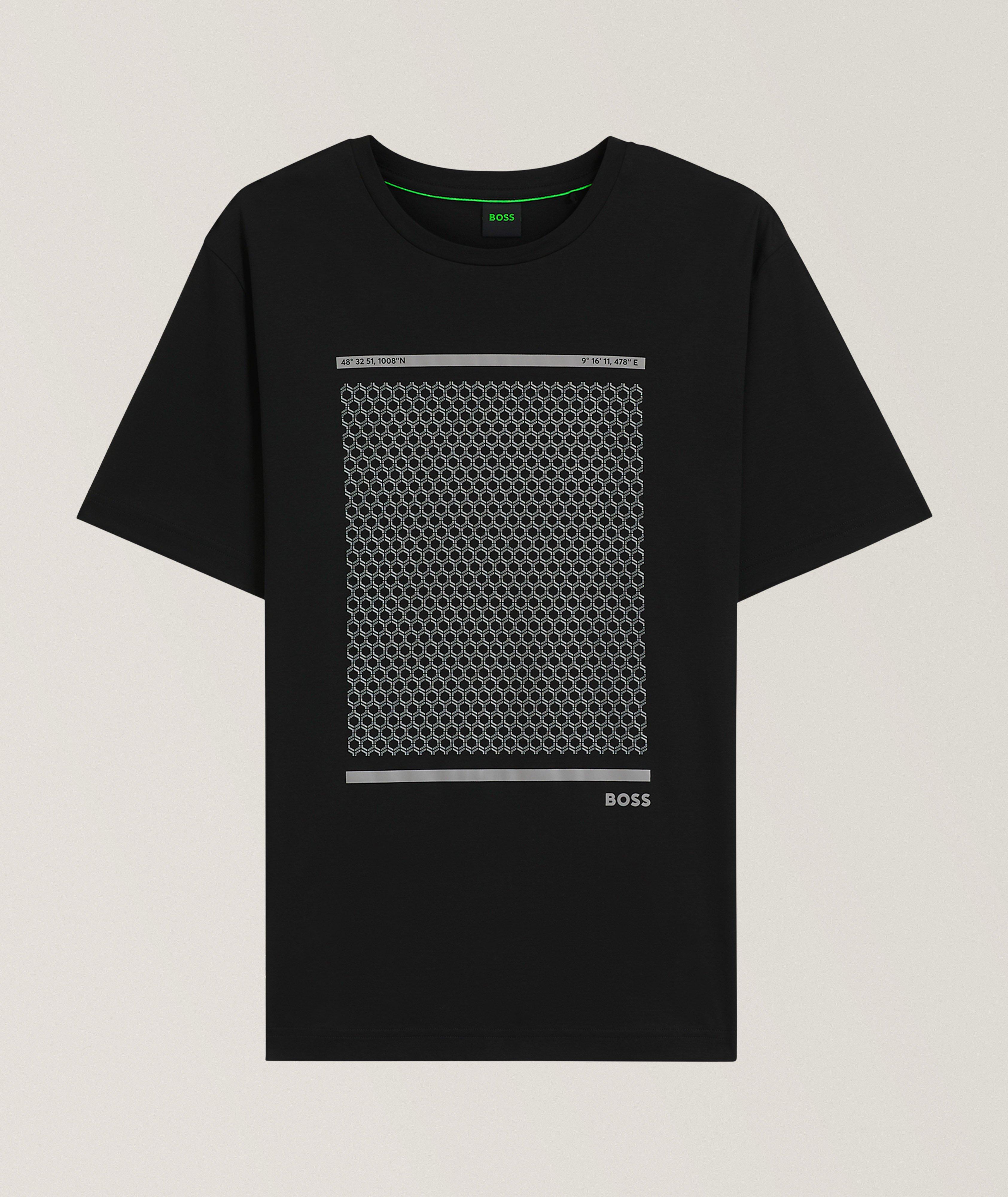 Geometric Mercerized Cotton T-Shirt image 0