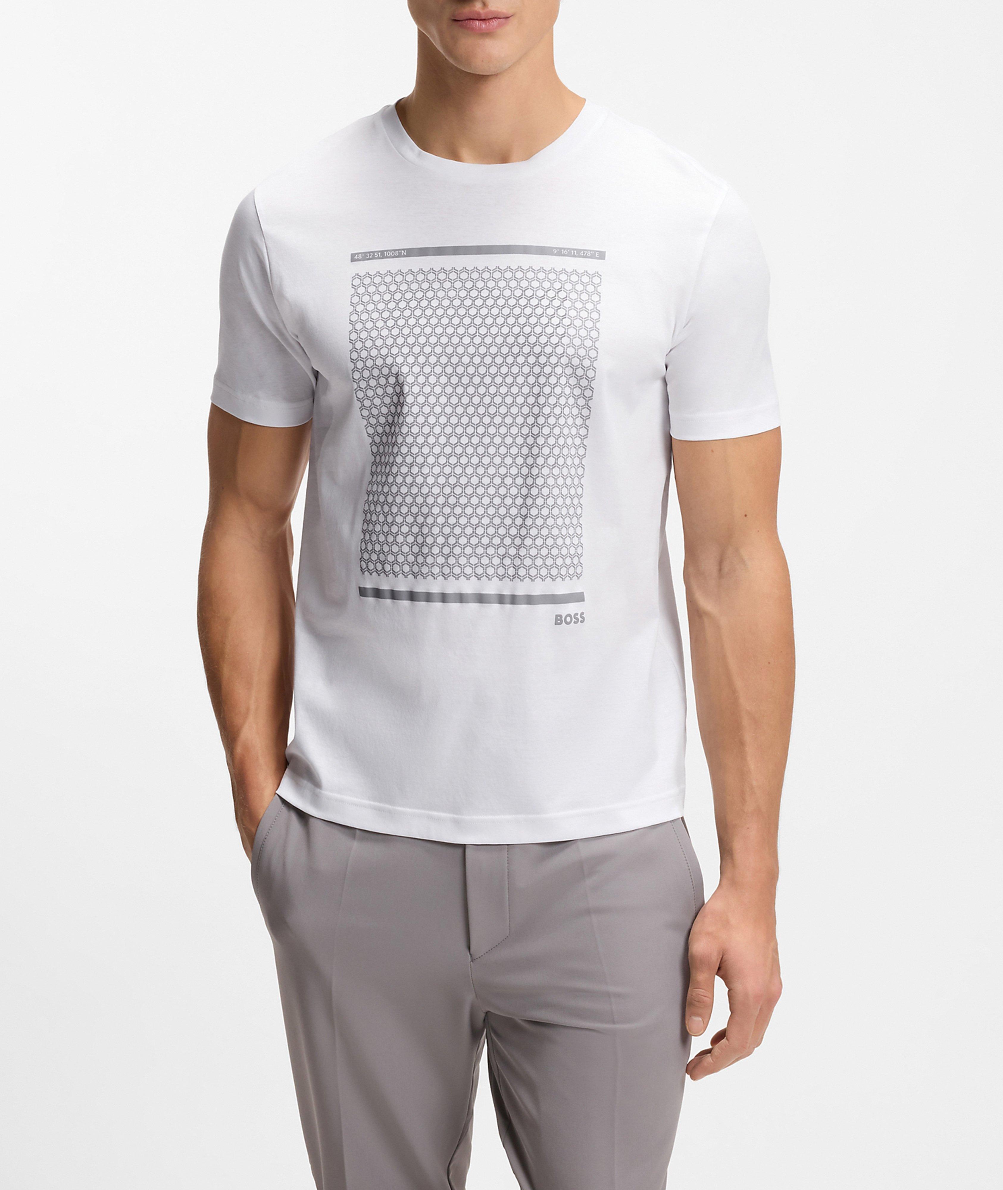 Geometric Mercerized Cotton T-Shirt image 1
