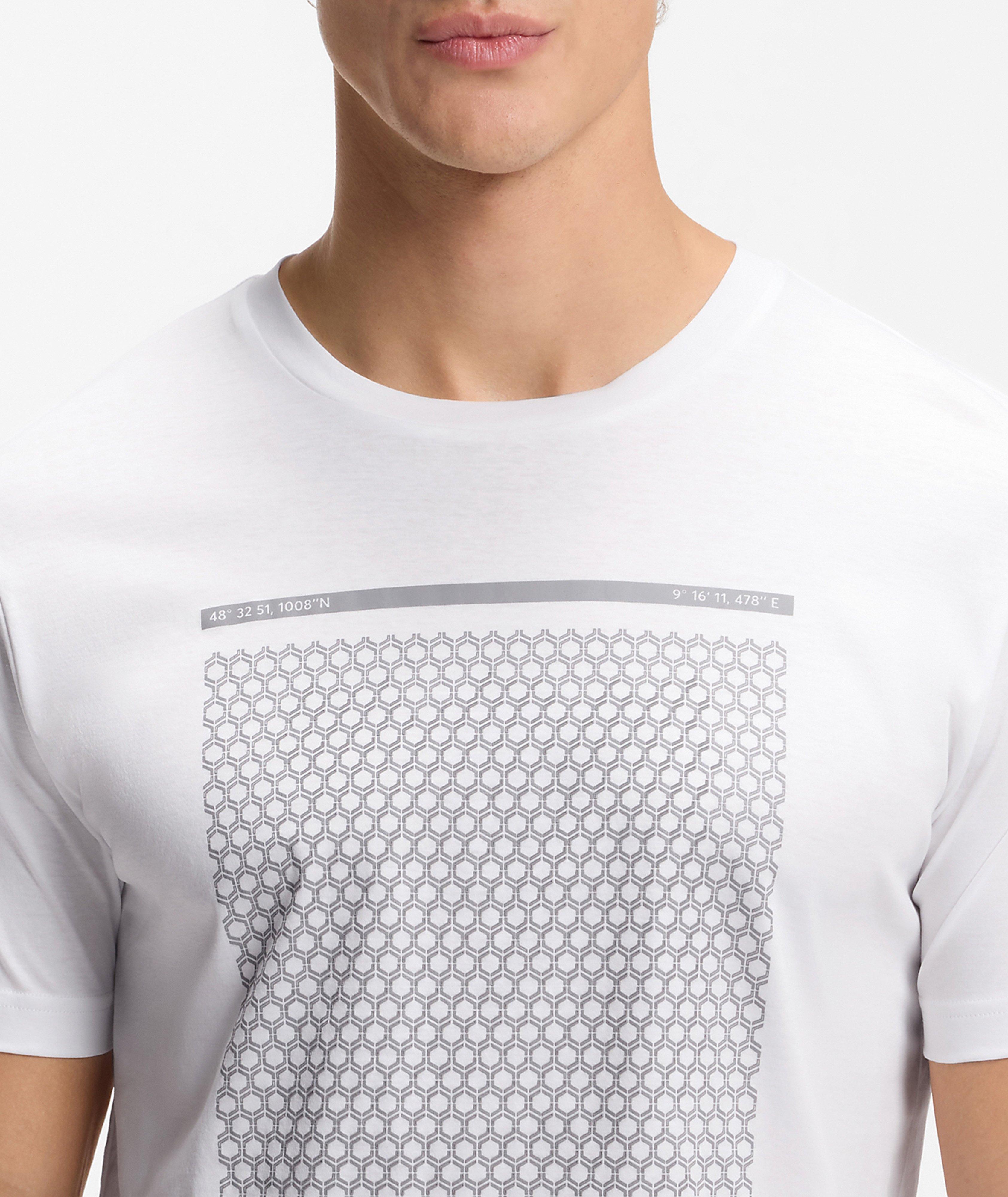 Geometric Mercerized Cotton T-Shirt image 3
