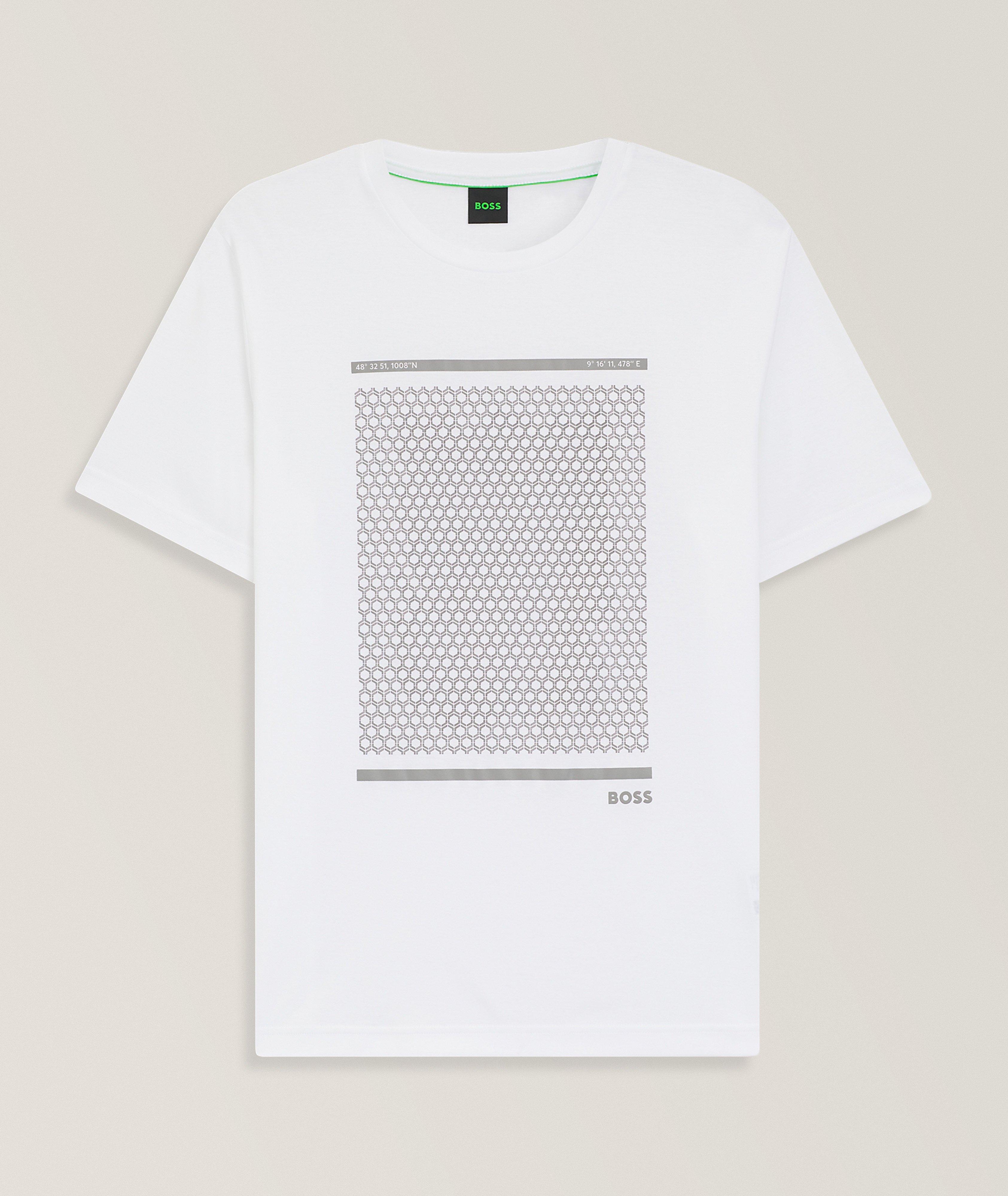 Geometric Mercerized Cotton T-Shirt image 0