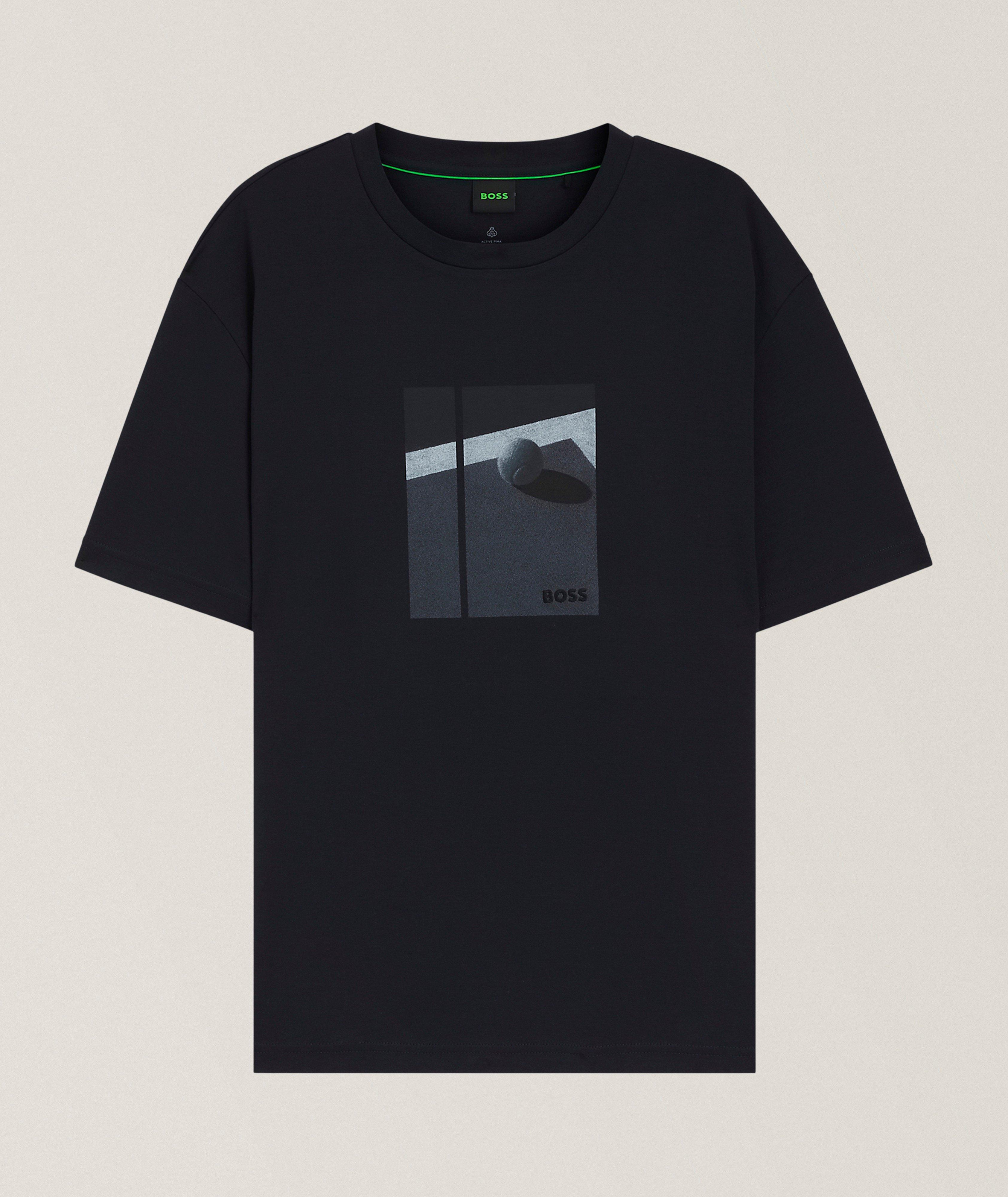 Tennis Artwork Pima Cotton T-Shirt image 0