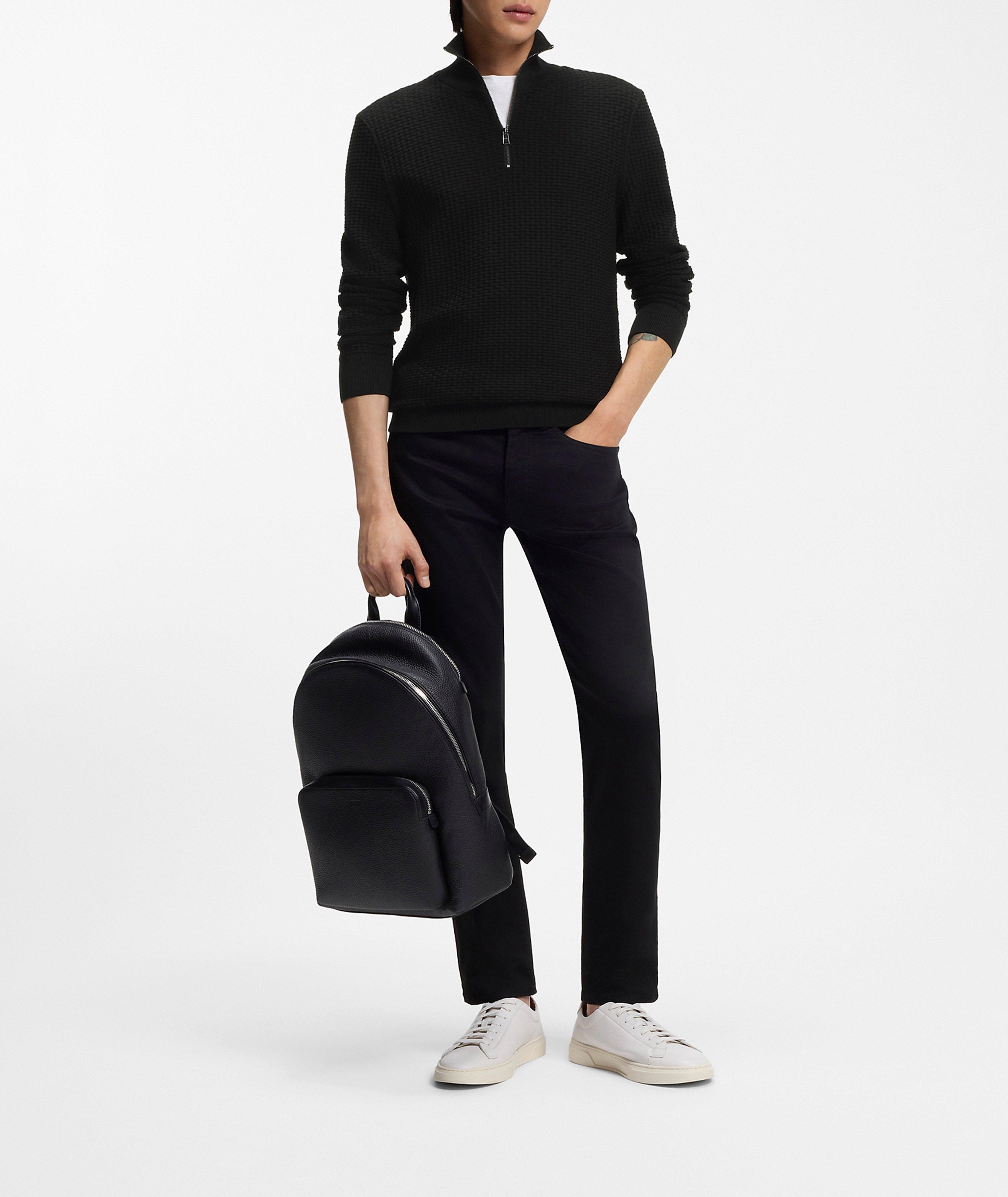 Ulicio Basket Weave Quarter-Zip Sweater image 4