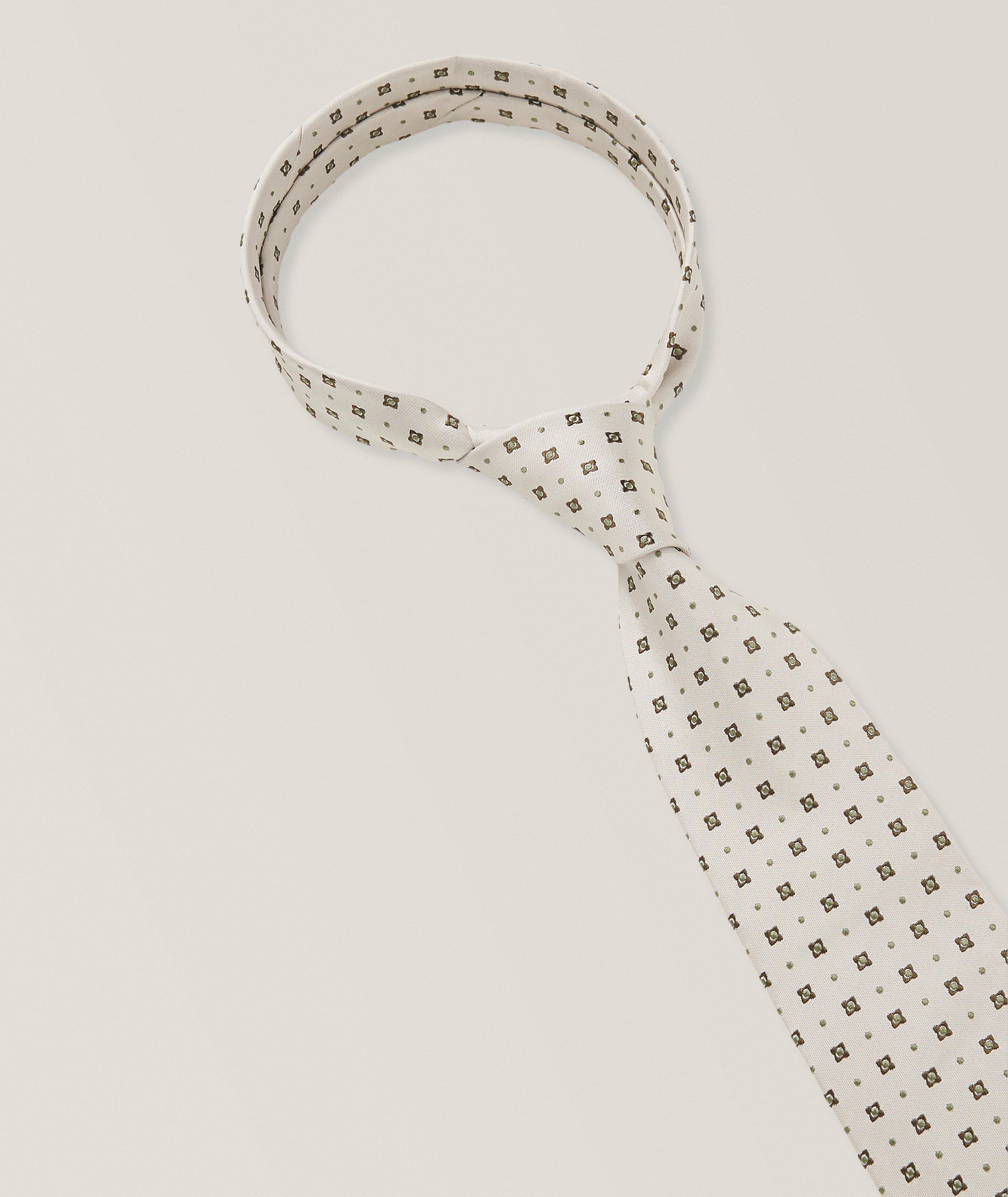 Cravate en soie motif-jacquard image 4