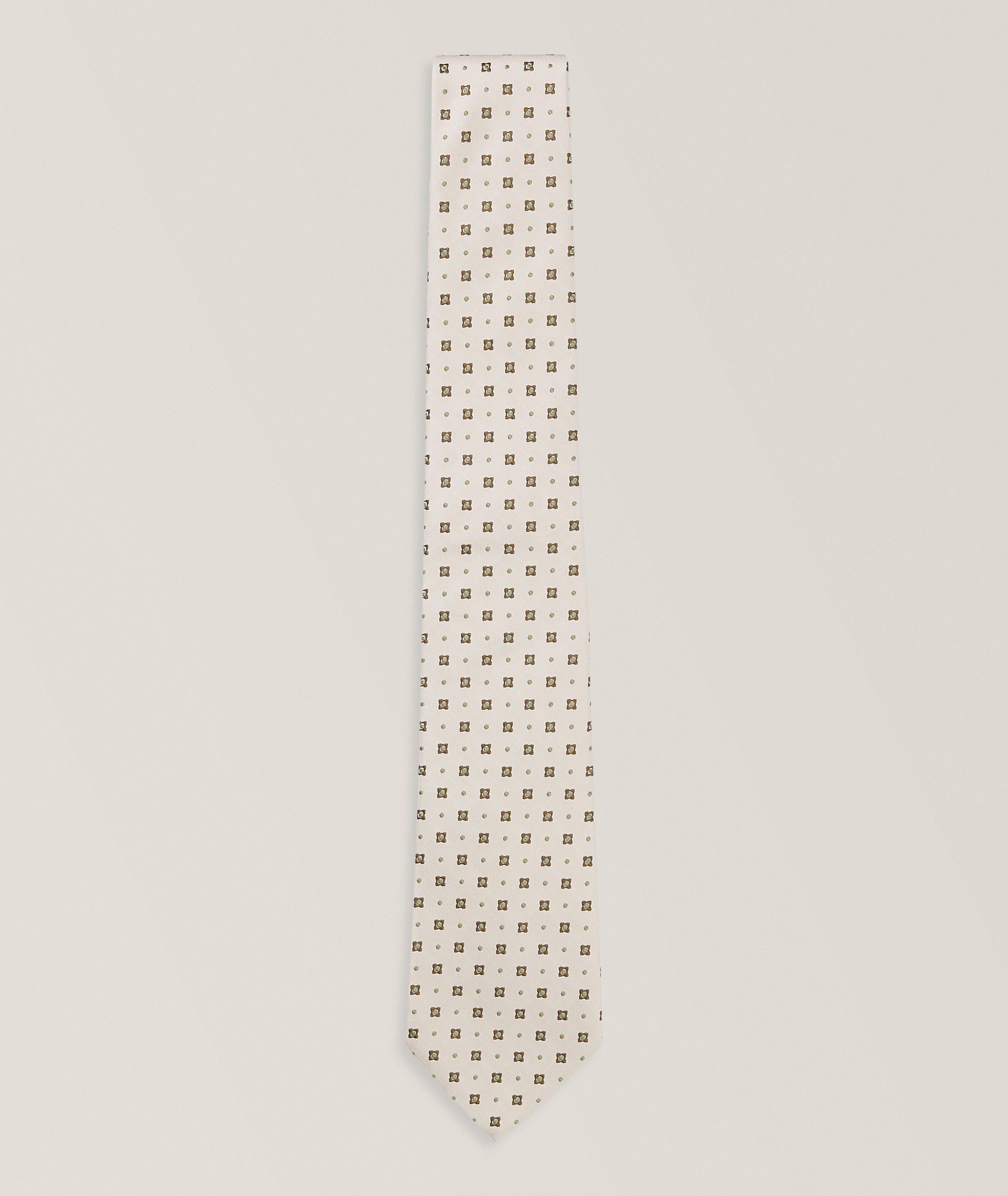 Cravate en soie motif-jacquard image 0