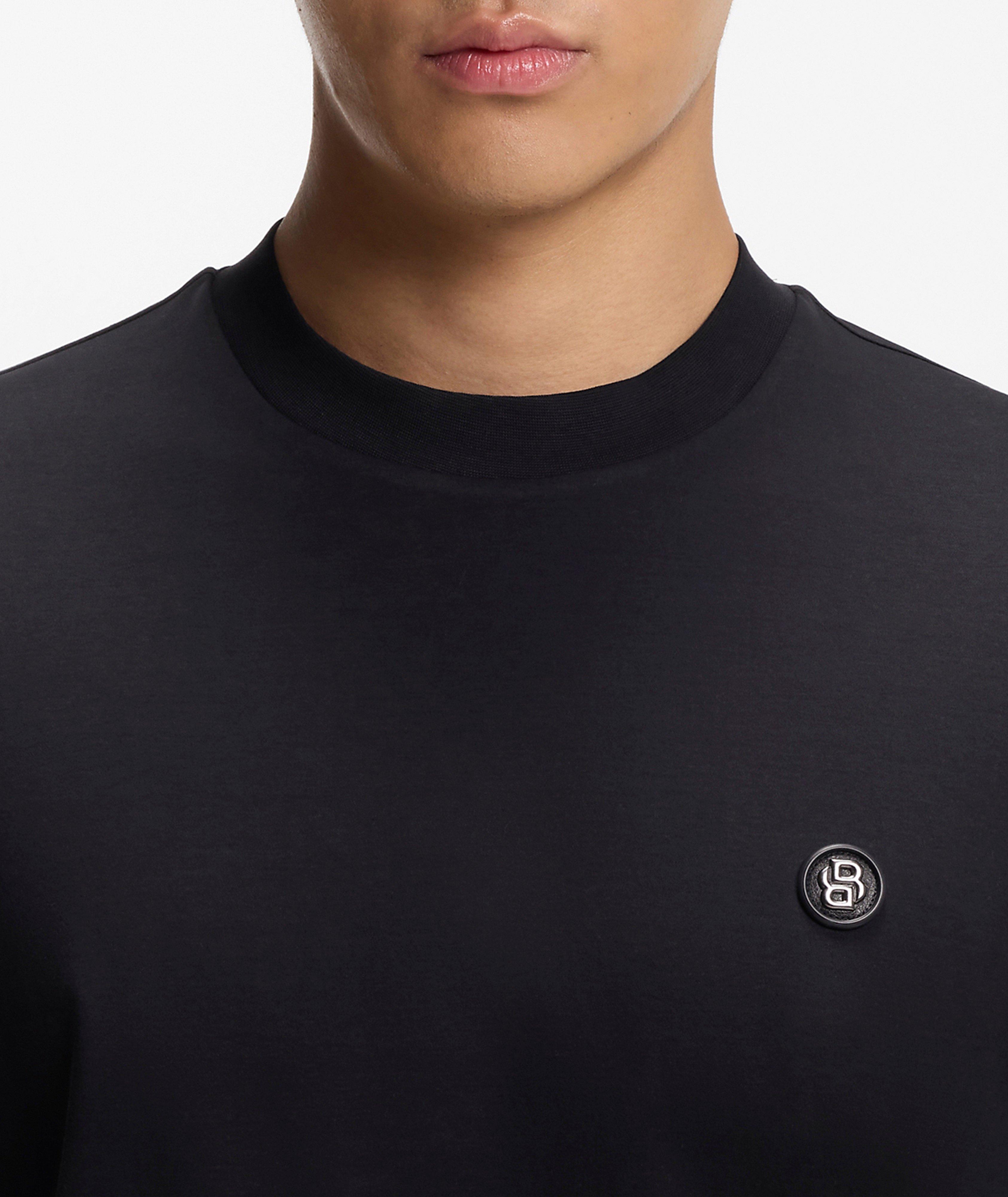 T-shirt encolure ronde coton mercerisé tendu image 3