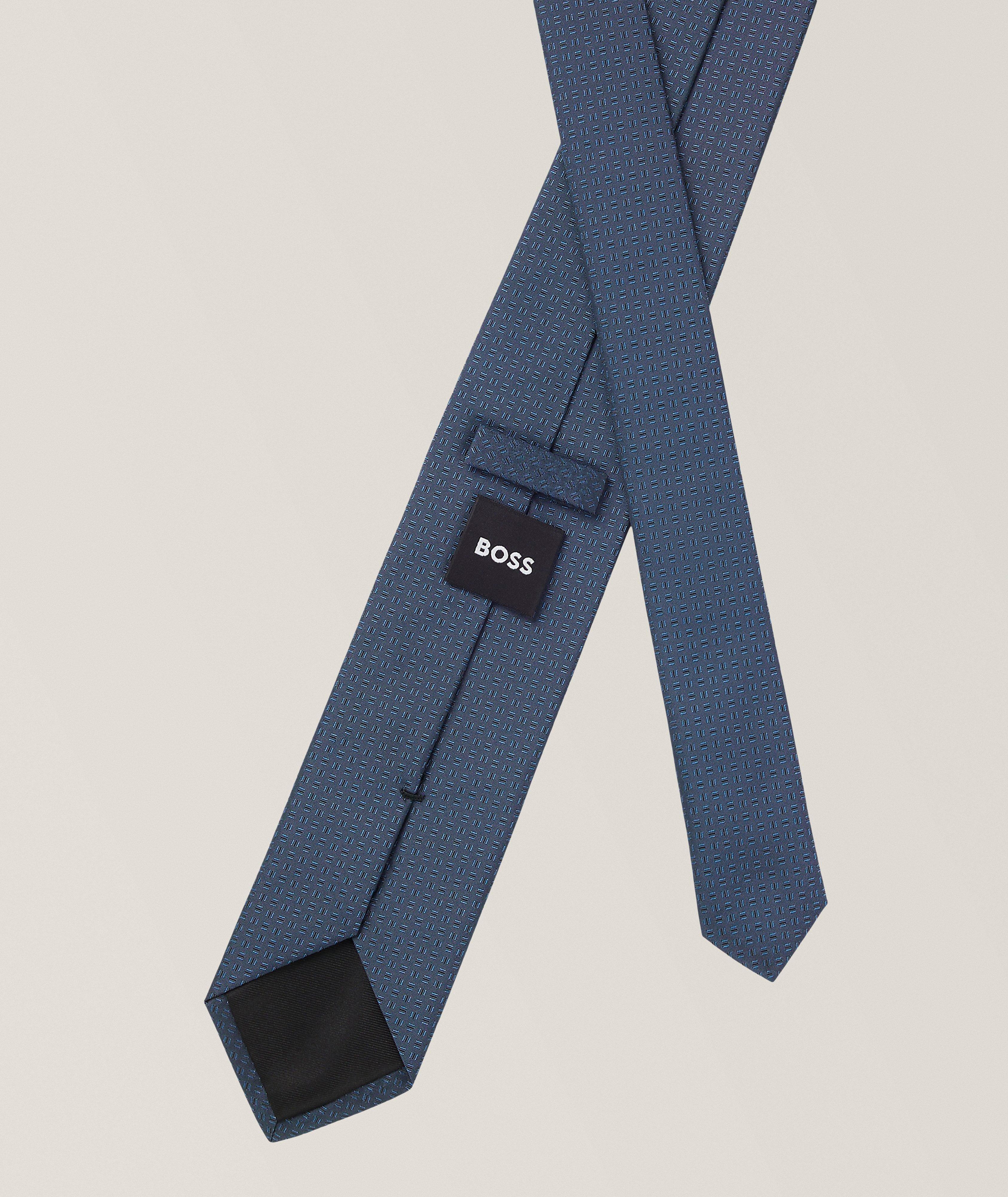 Cravate en jacquard mélange soie image 1