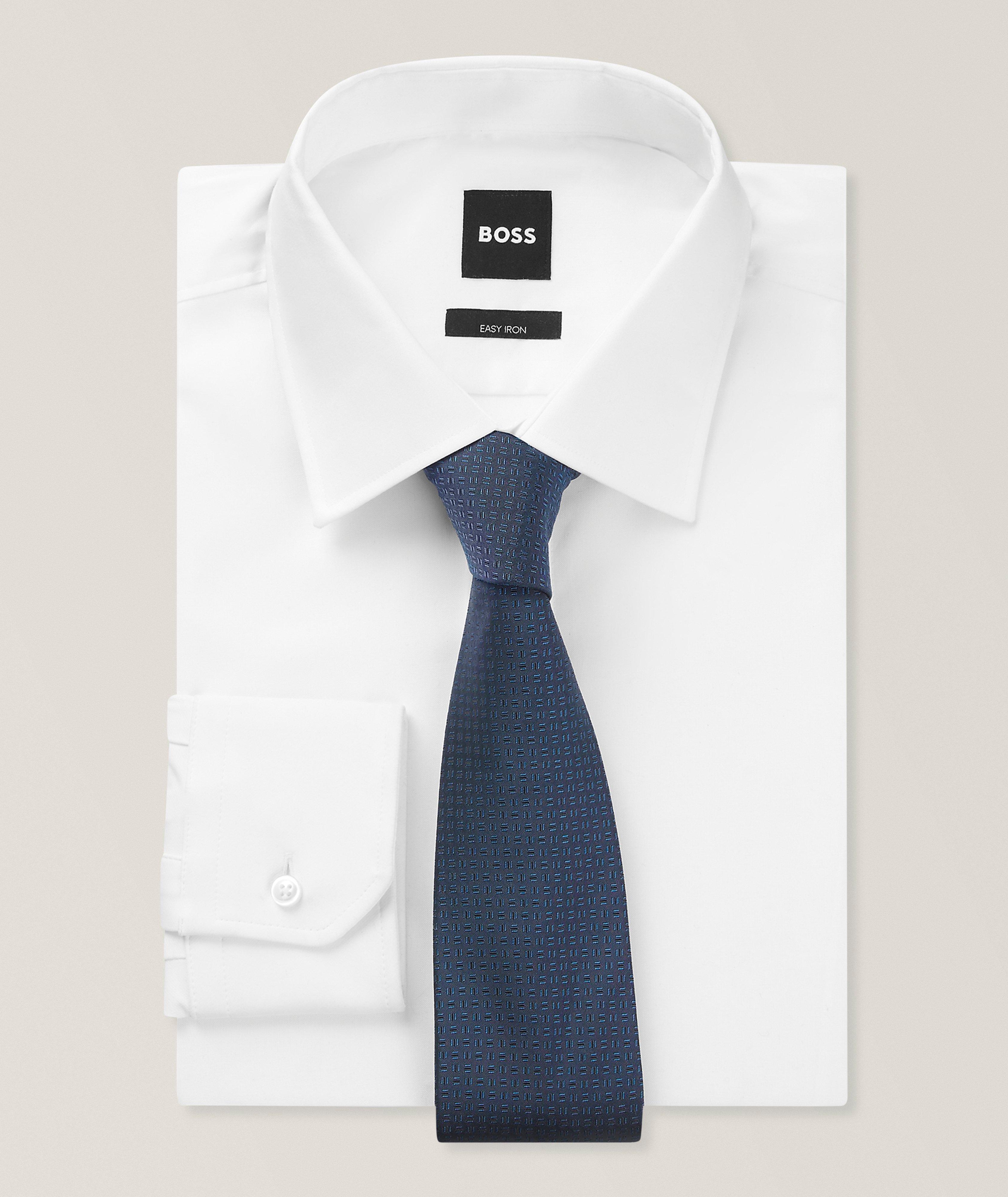 Cravate en jacquard mélange soie image 3