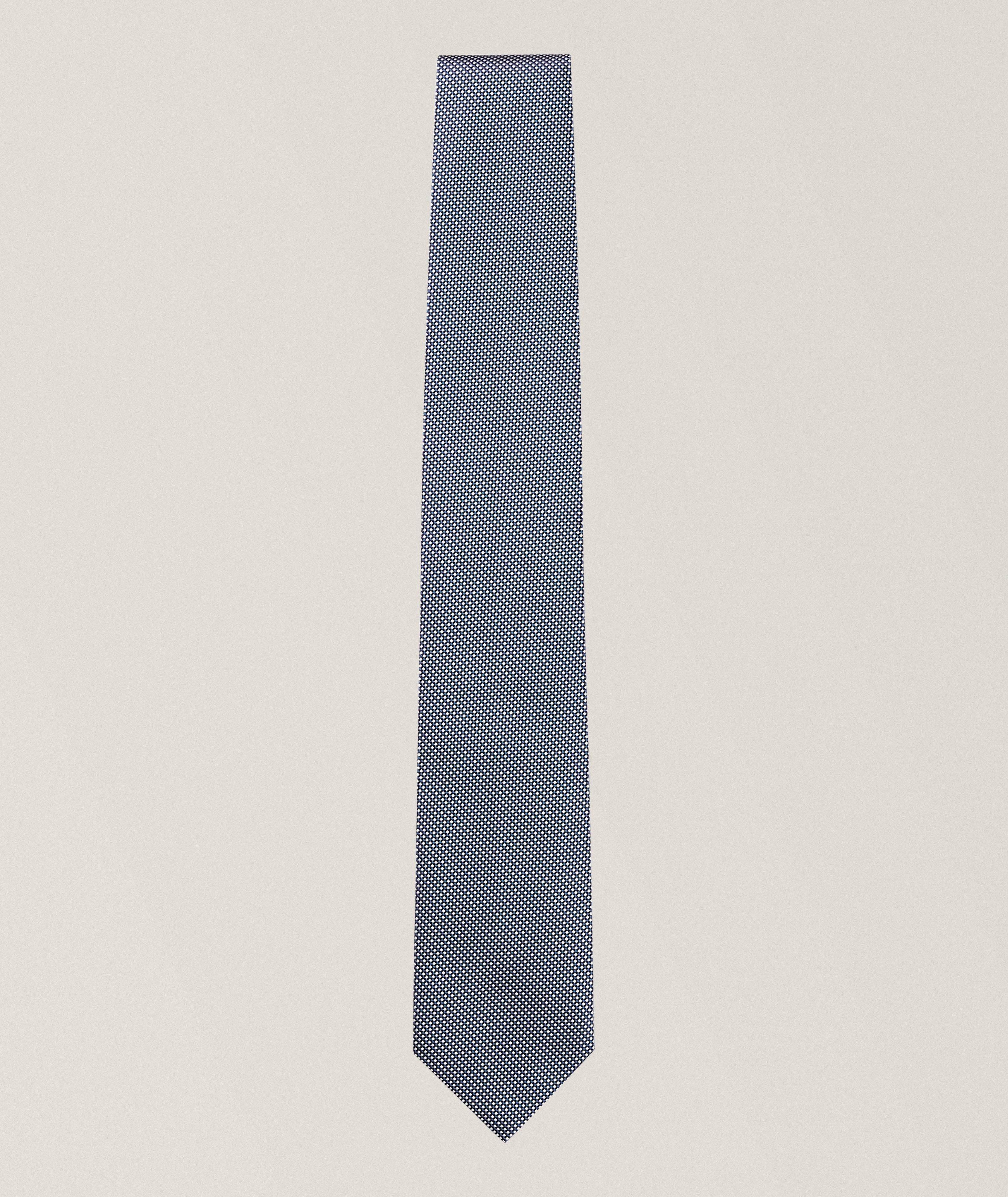 Micro-Print Silk-Blend Tie  image 0