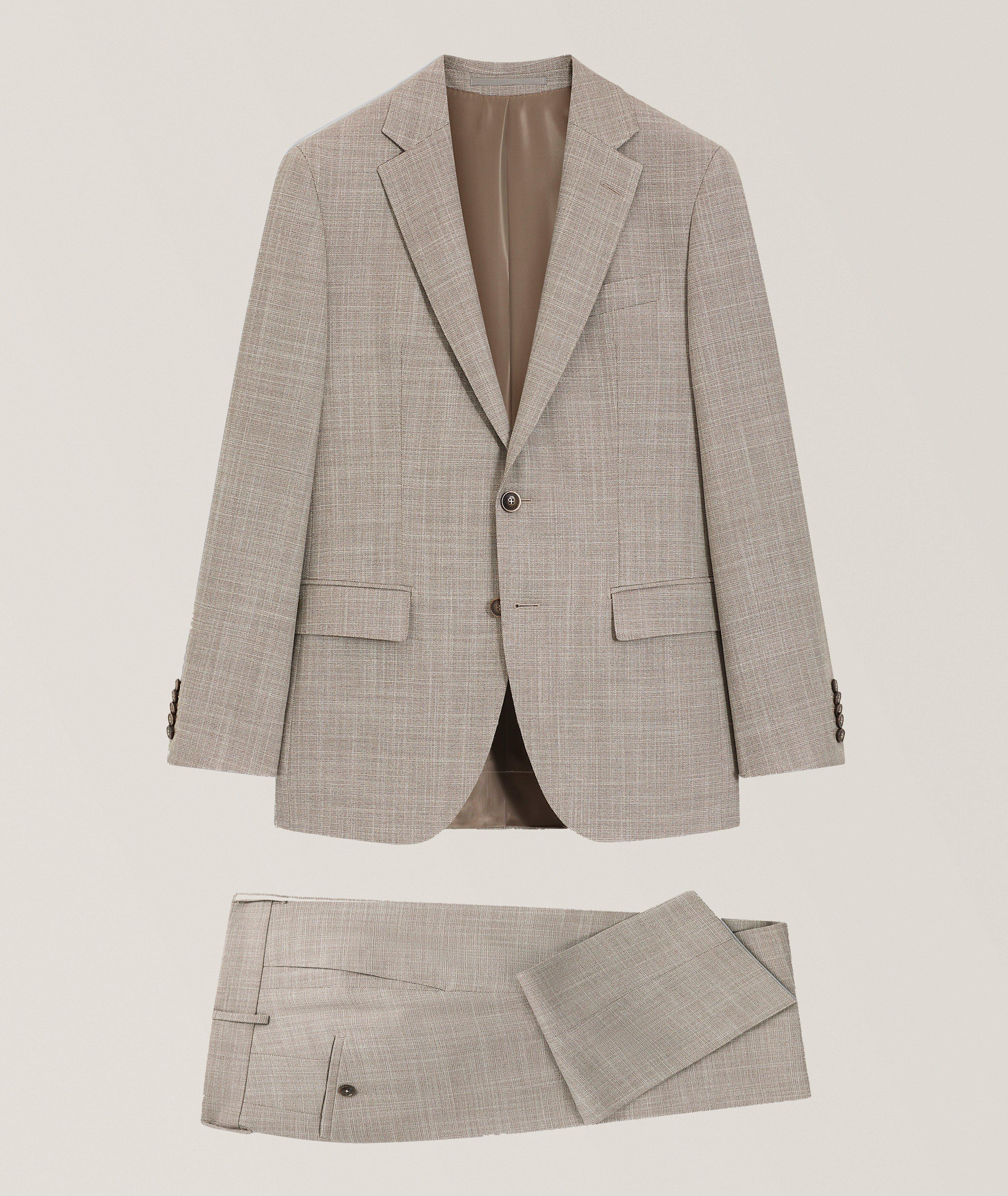 Harvers Micro-Pattern Wool Suit  image 0