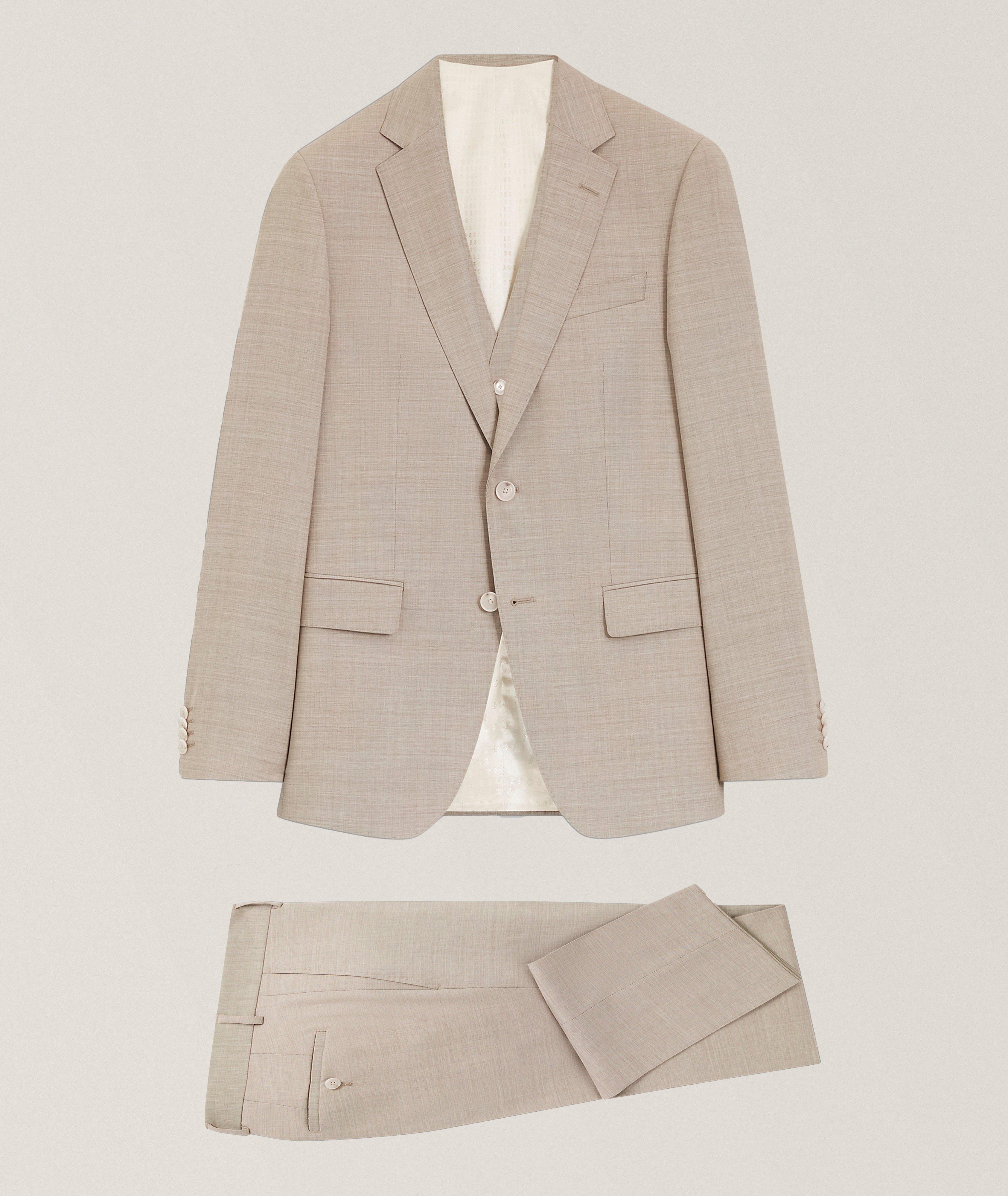 Three-Piece Stretch-Wool Suit image 0