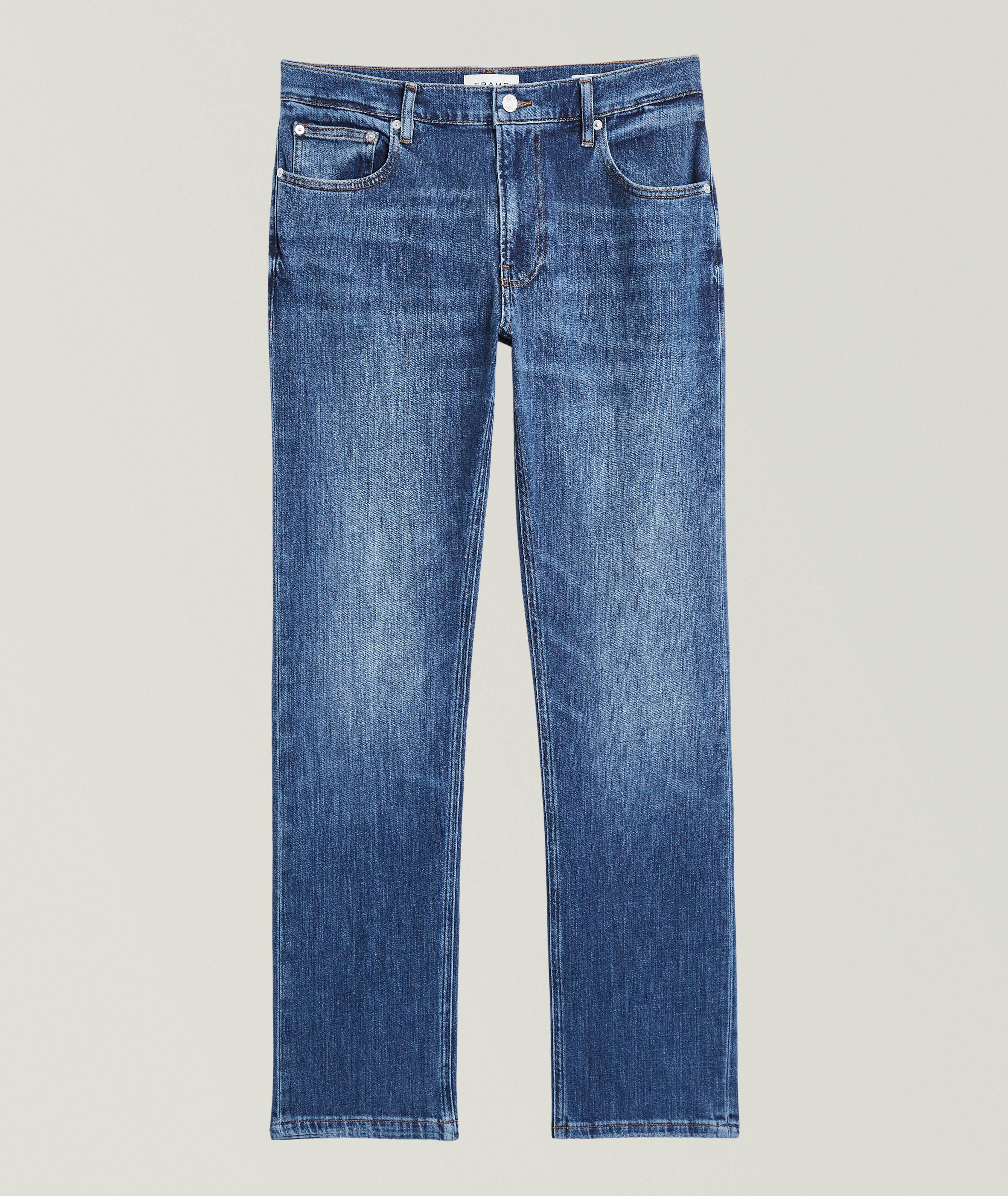 Frame Jean en coton extensible de coupe moderne droite