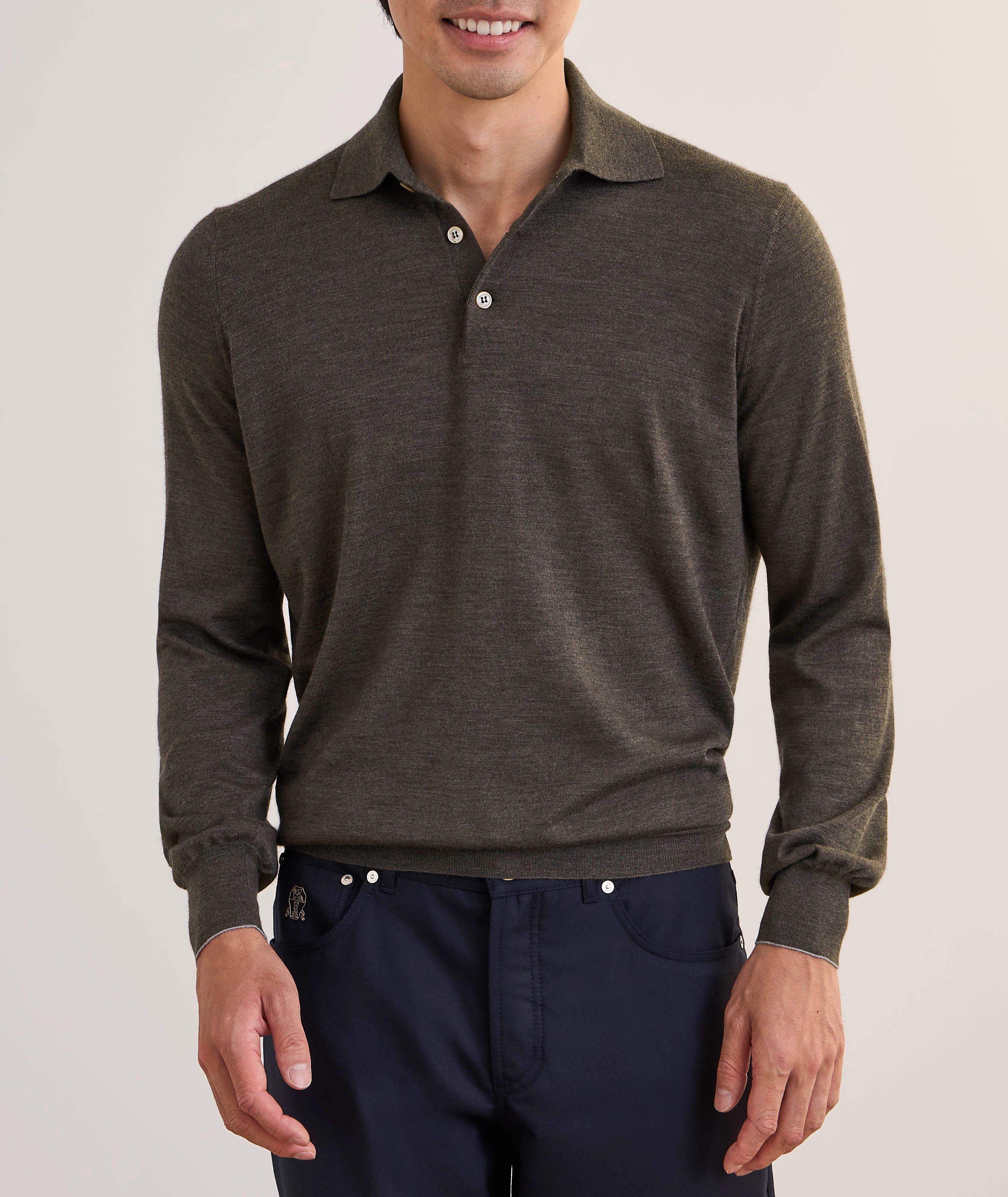 Polo en tricot de laine et de cachemire image 1