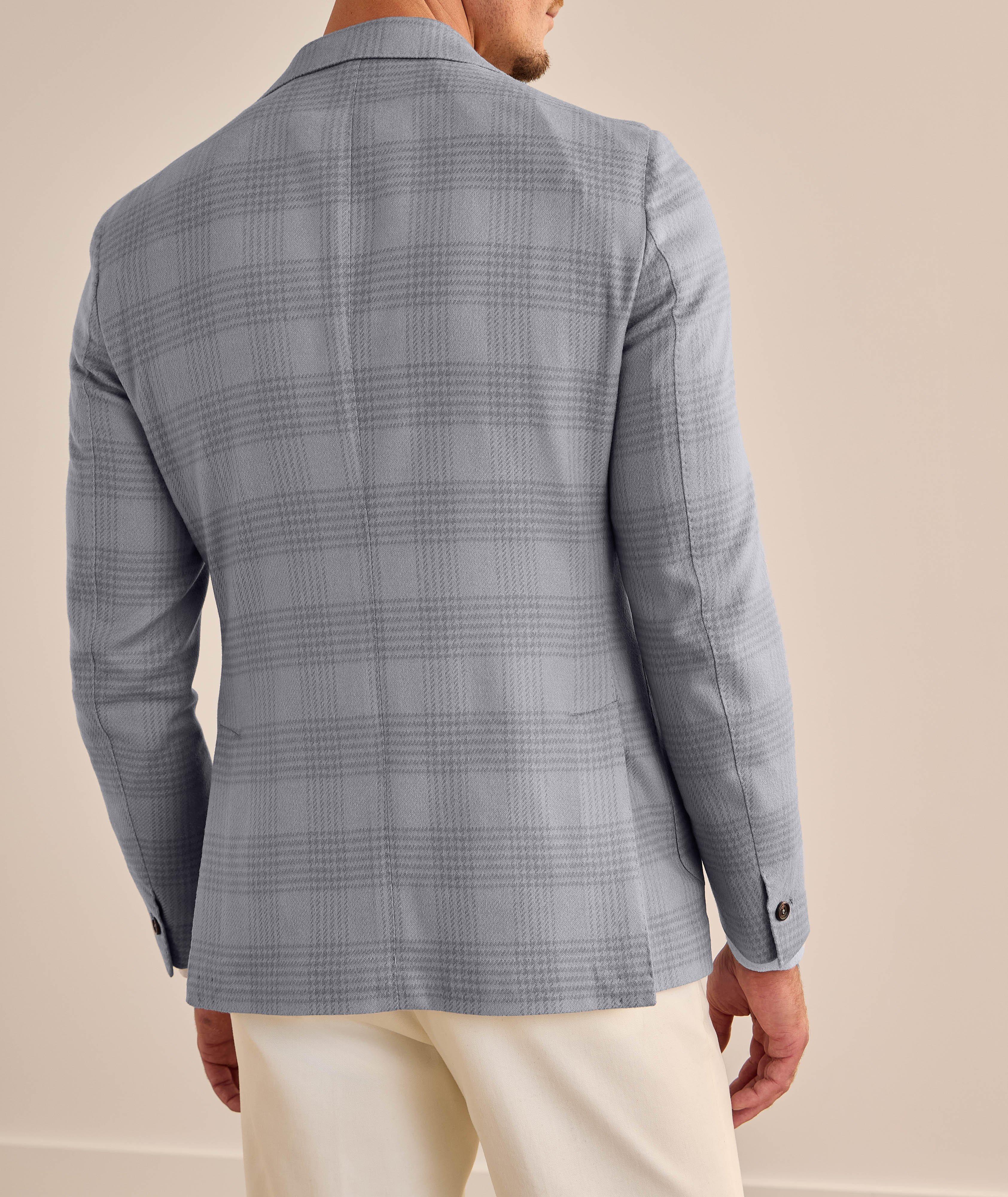 Checked Cashmere-Silk Sport Jacket image 2