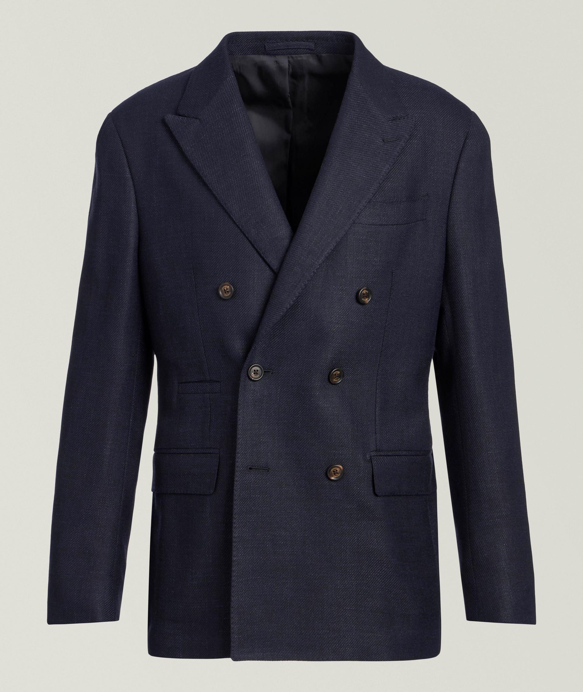 Double-Breasted Wool-Blend Sport Jacket image 0
