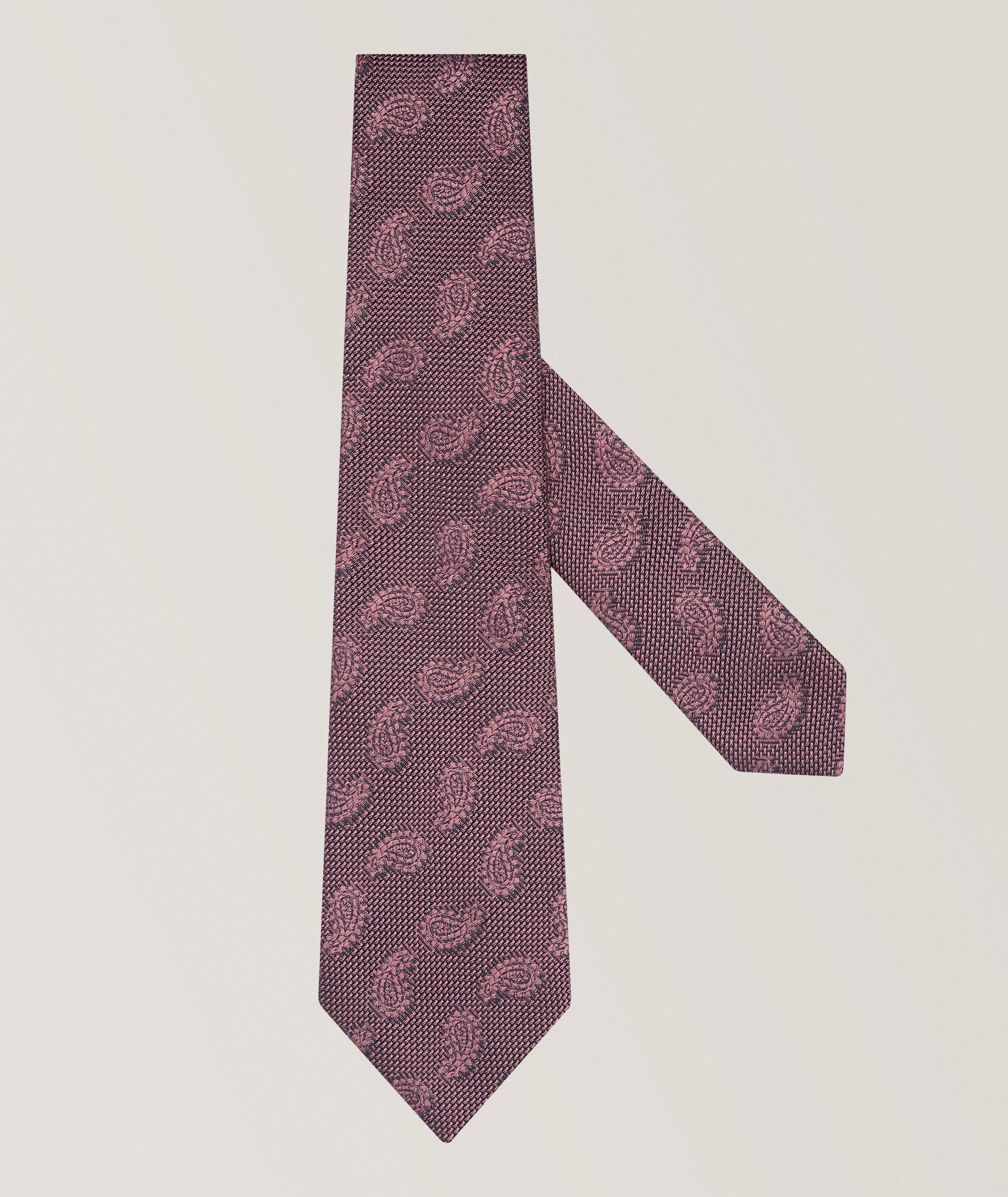 Jacquard Paisley Silk Tie image 0