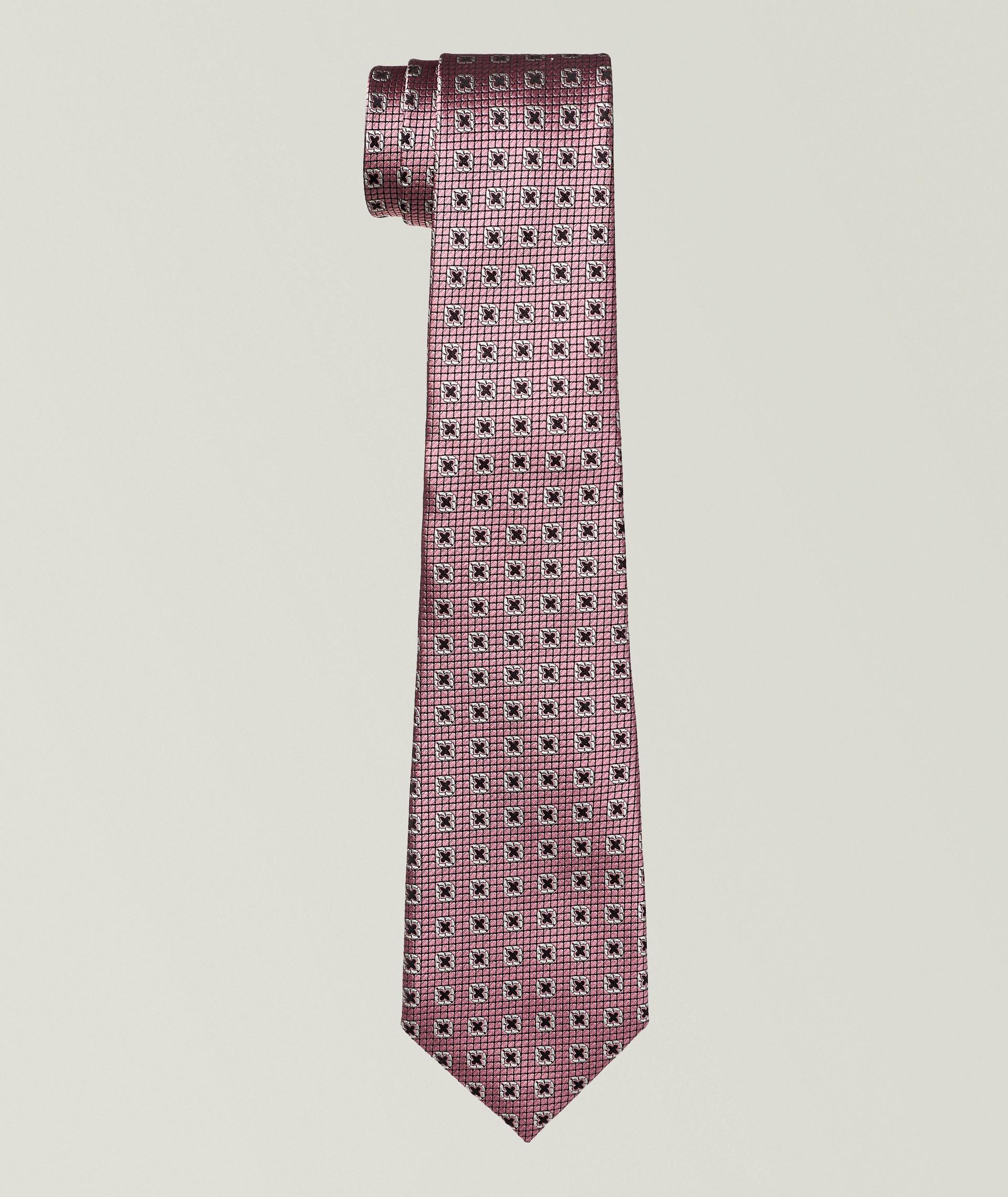 Jacquard Floral Silk Tie image 0