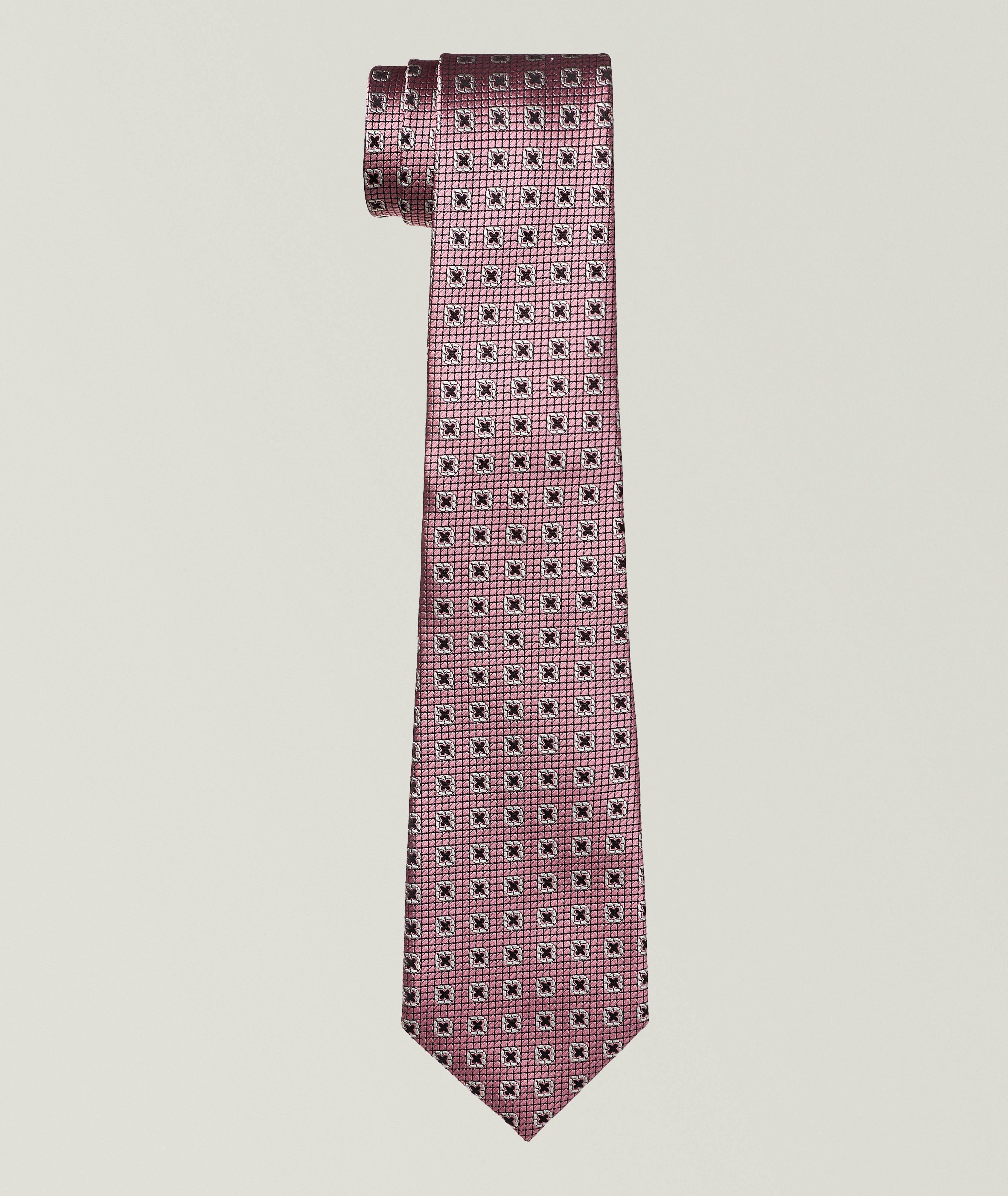 Jacquard Floral Silk Tie image 0