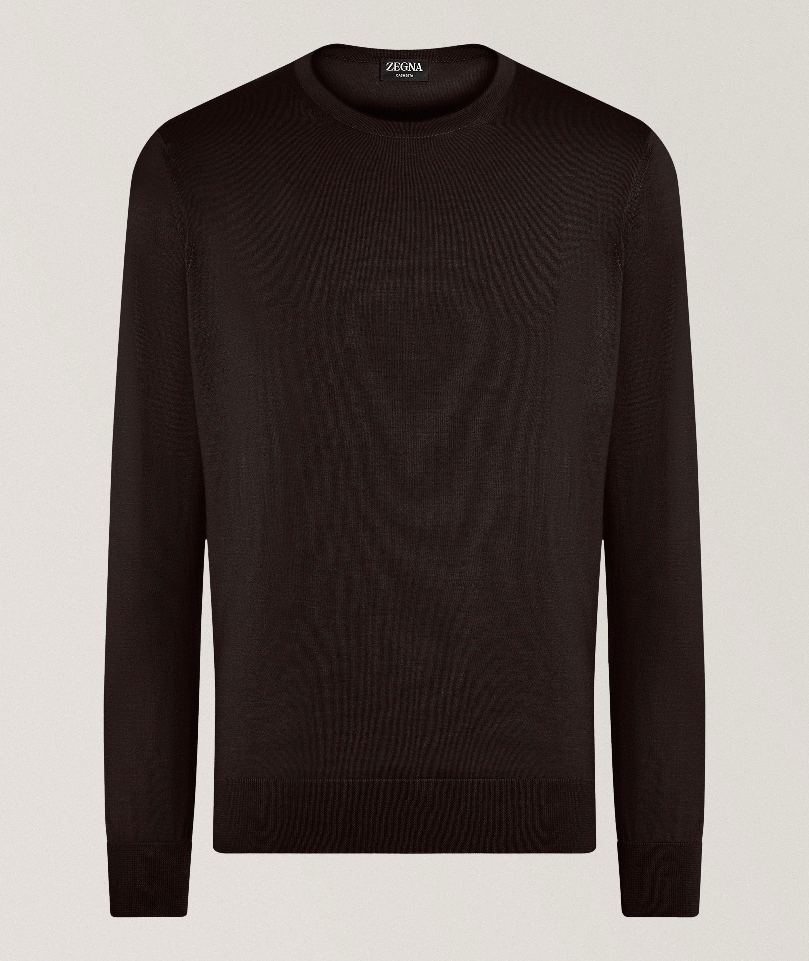 ZEGNA Mélange Cashseta Crewneck Sweater