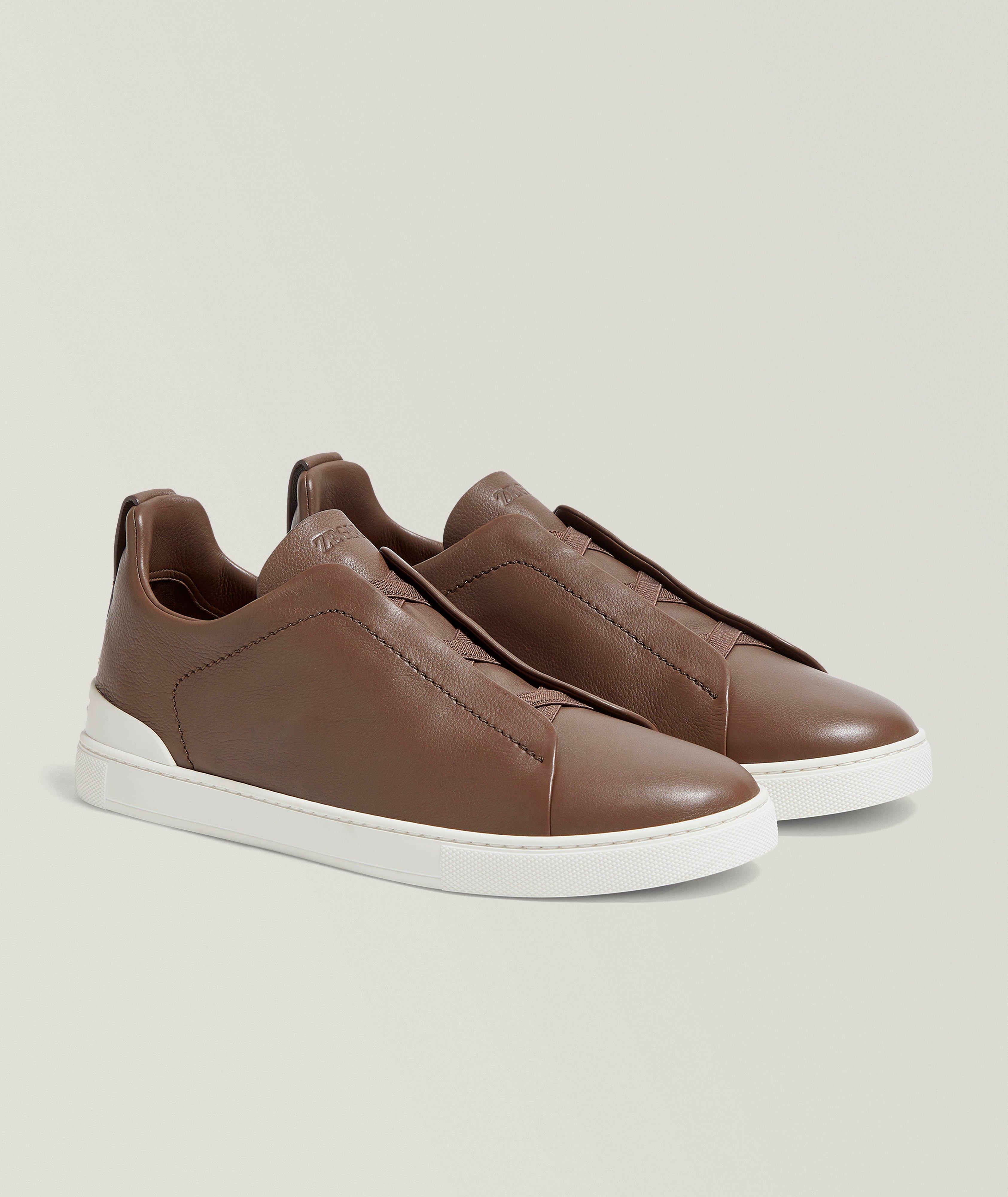 Chaussure sport en cuir Secondskin, collection Triple Stitch image 3