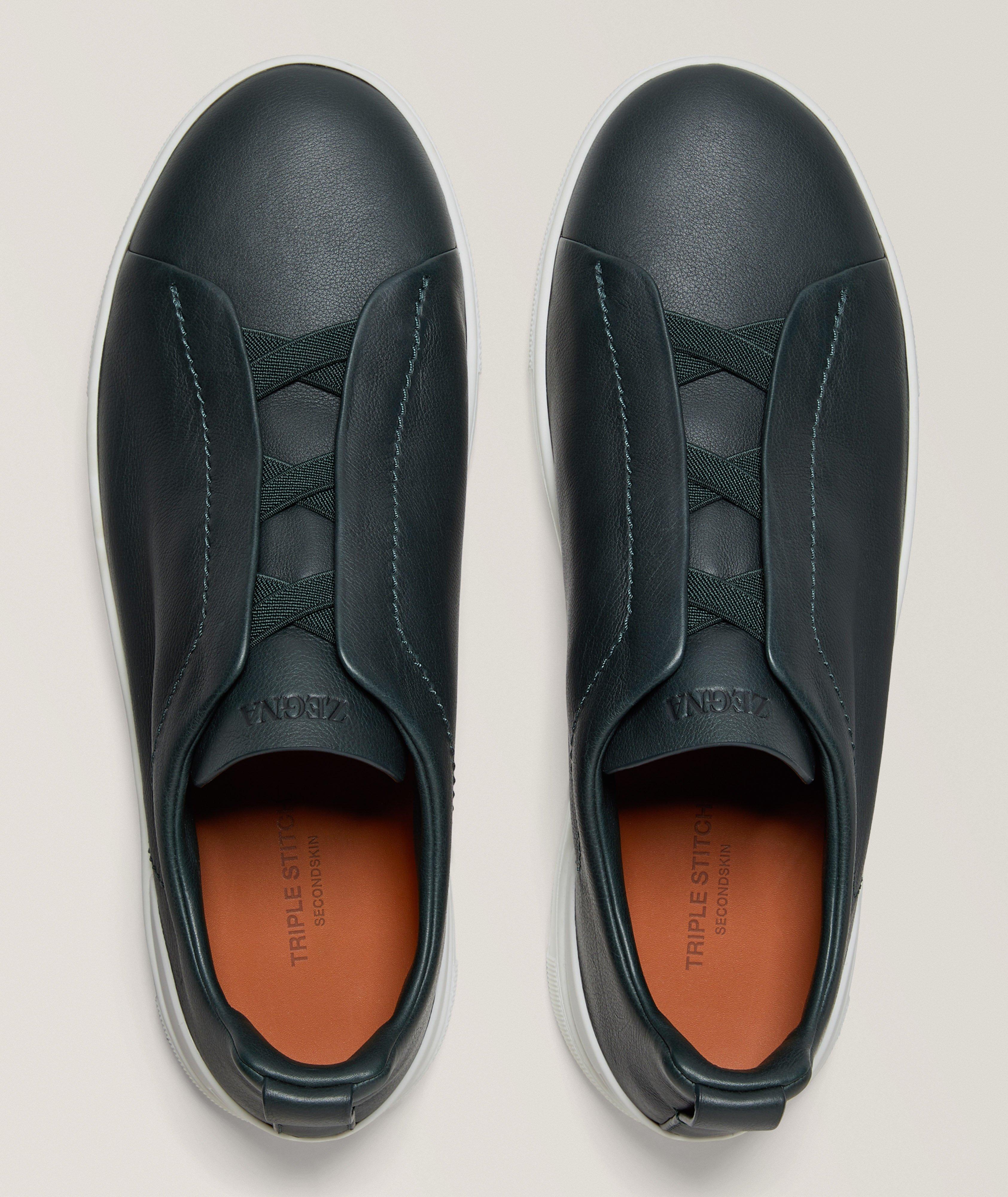 Triple Stitch SECONDSKIN Leather Sneakers image 1