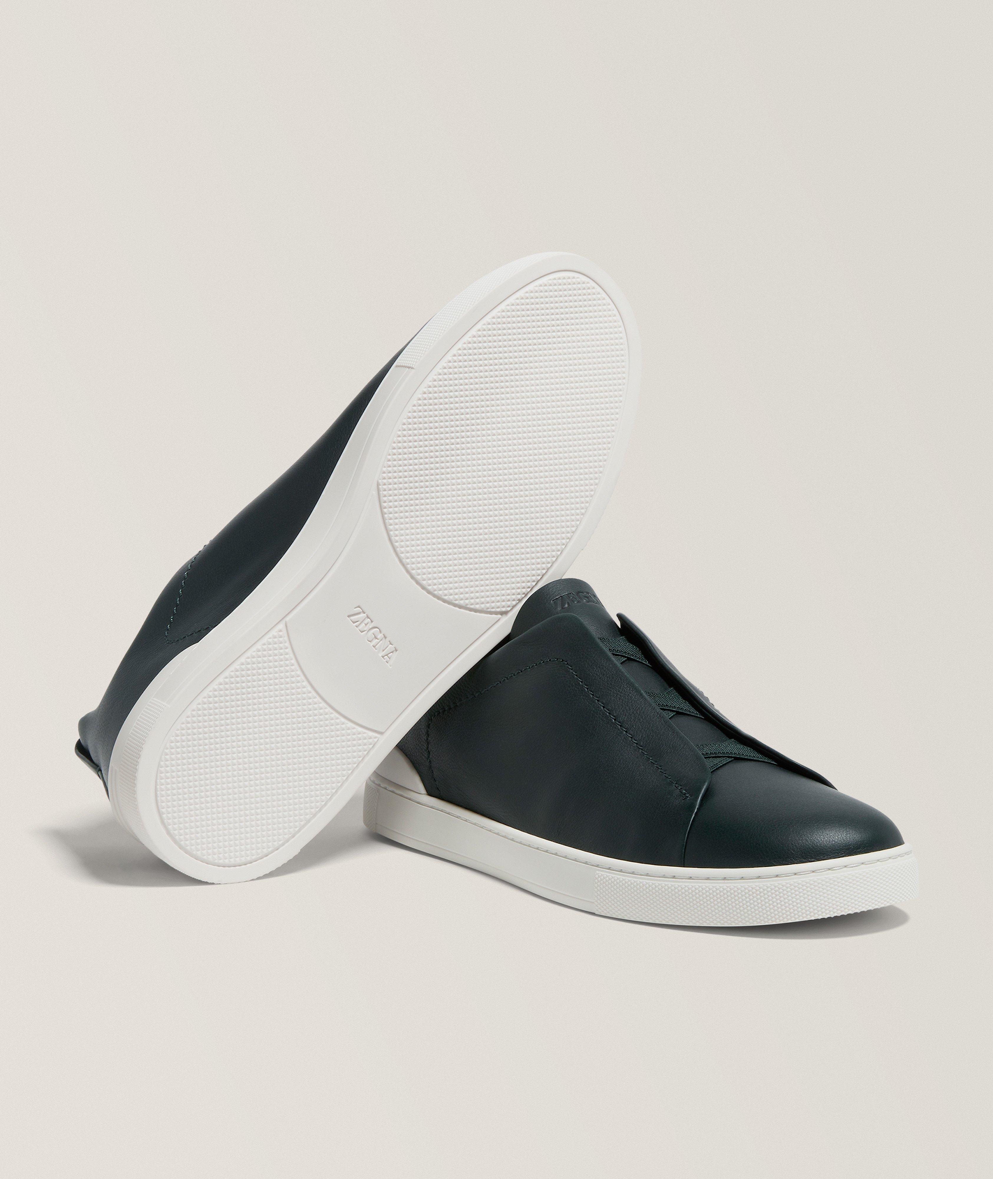 Triple Stitch SECONDSKIN Leather Sneakers image 4