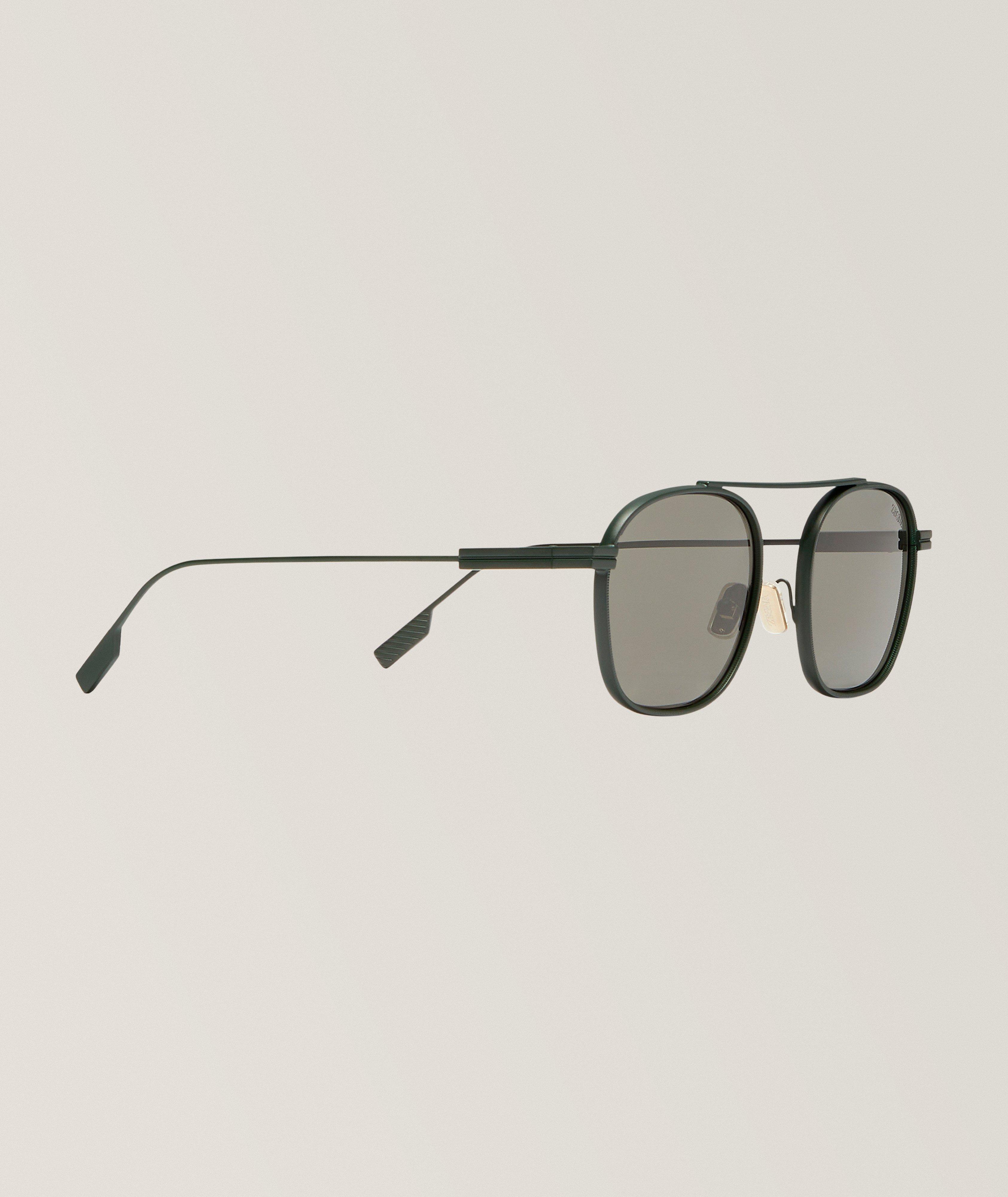 ZEGNA Lunettes de soleil rondes métal Orizzonte 1