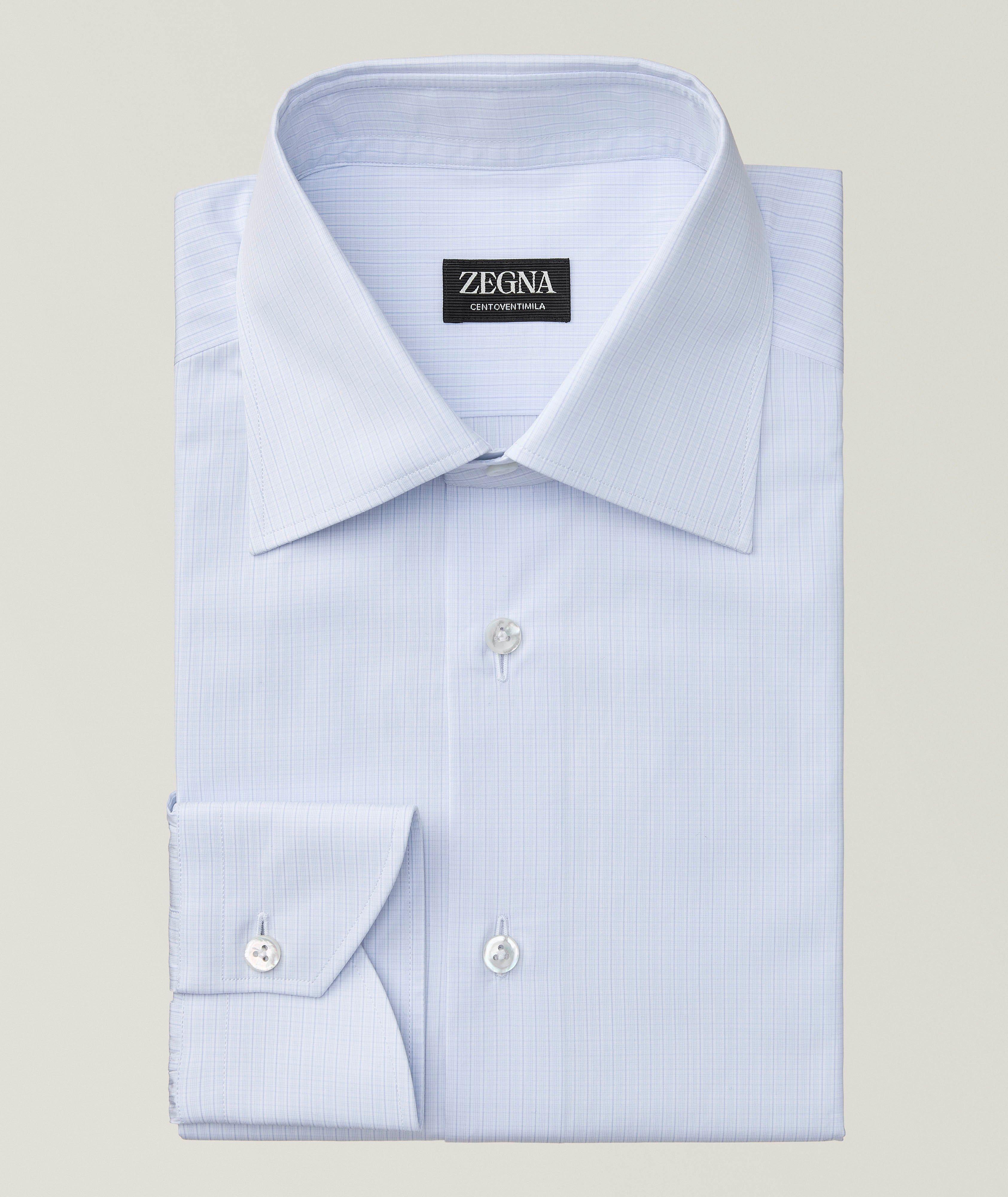 Micro-Check Centoventimila Cotton Shirt image 0