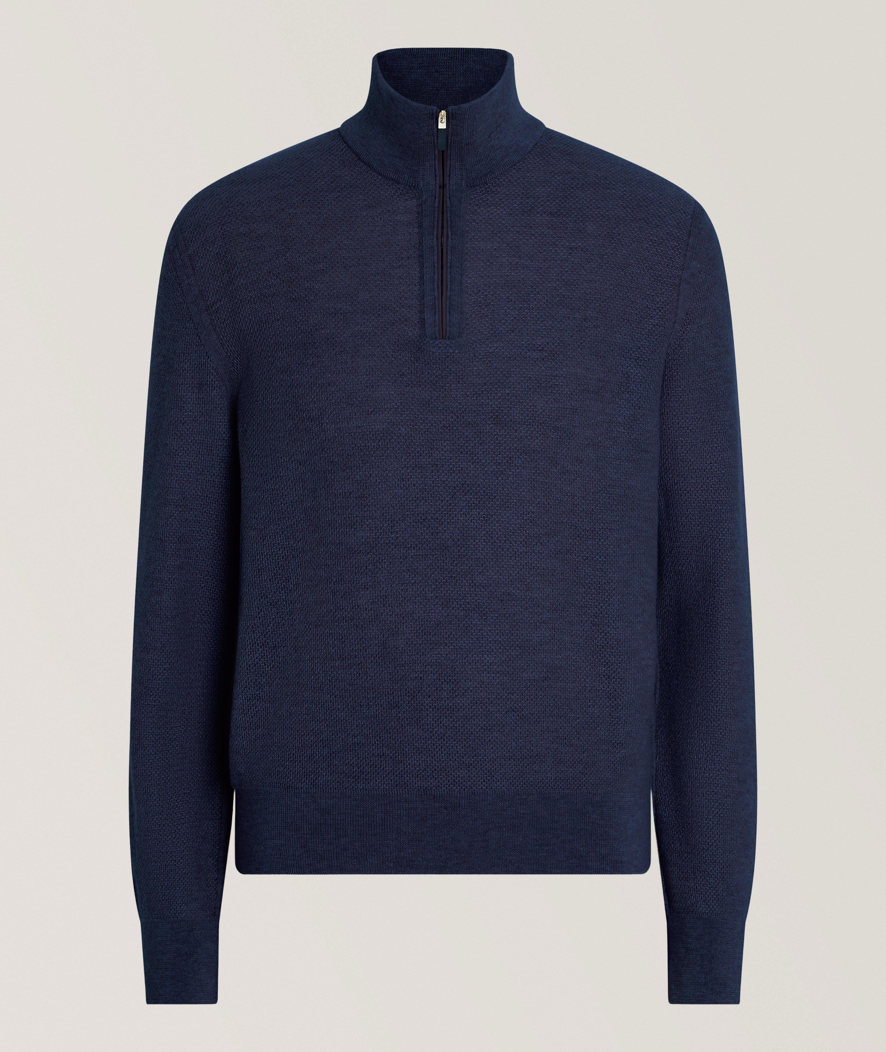ZEGNA Oasi Pull en cachemire à demi-zip