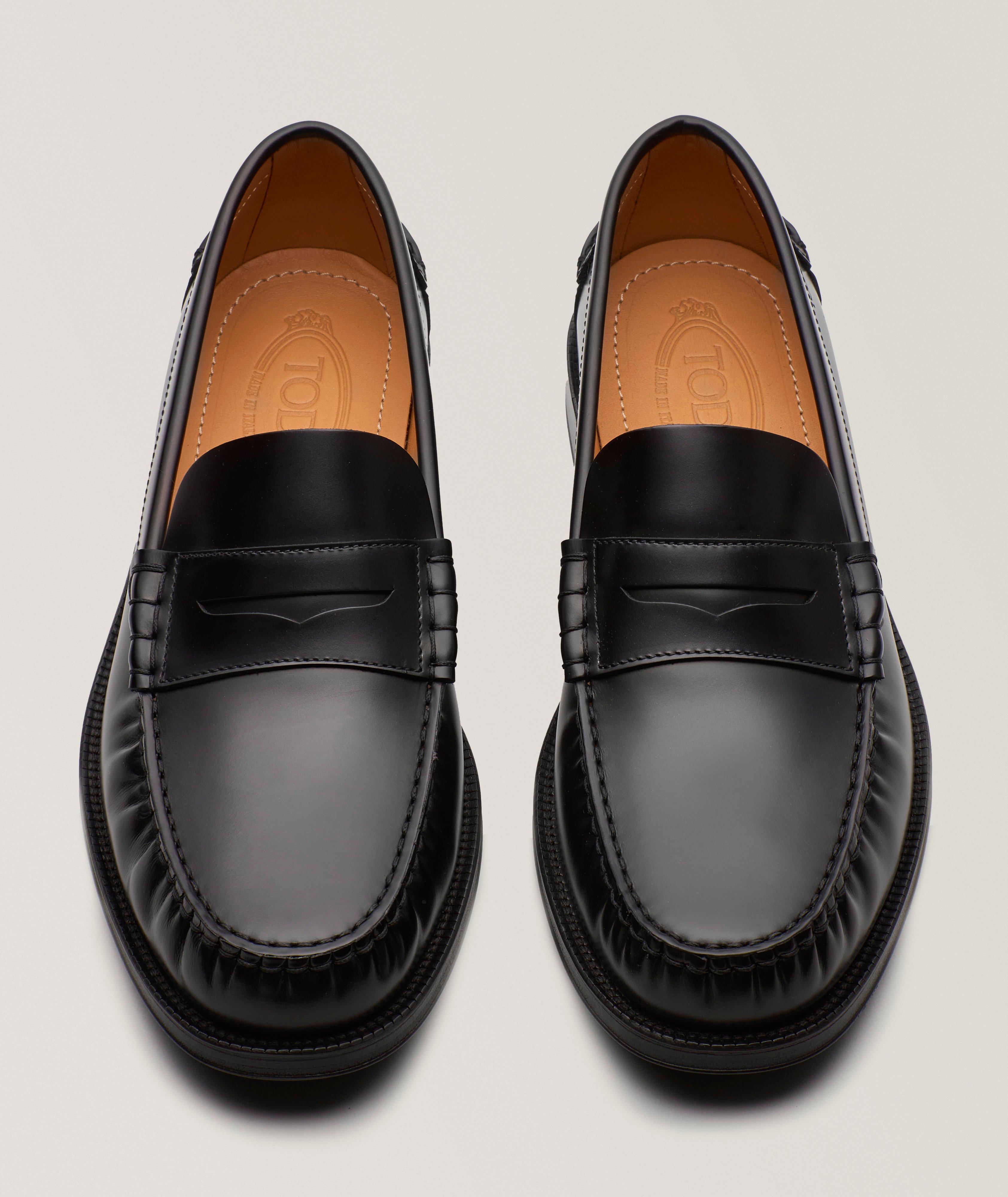 Polished Leather Penny Loafers image 1